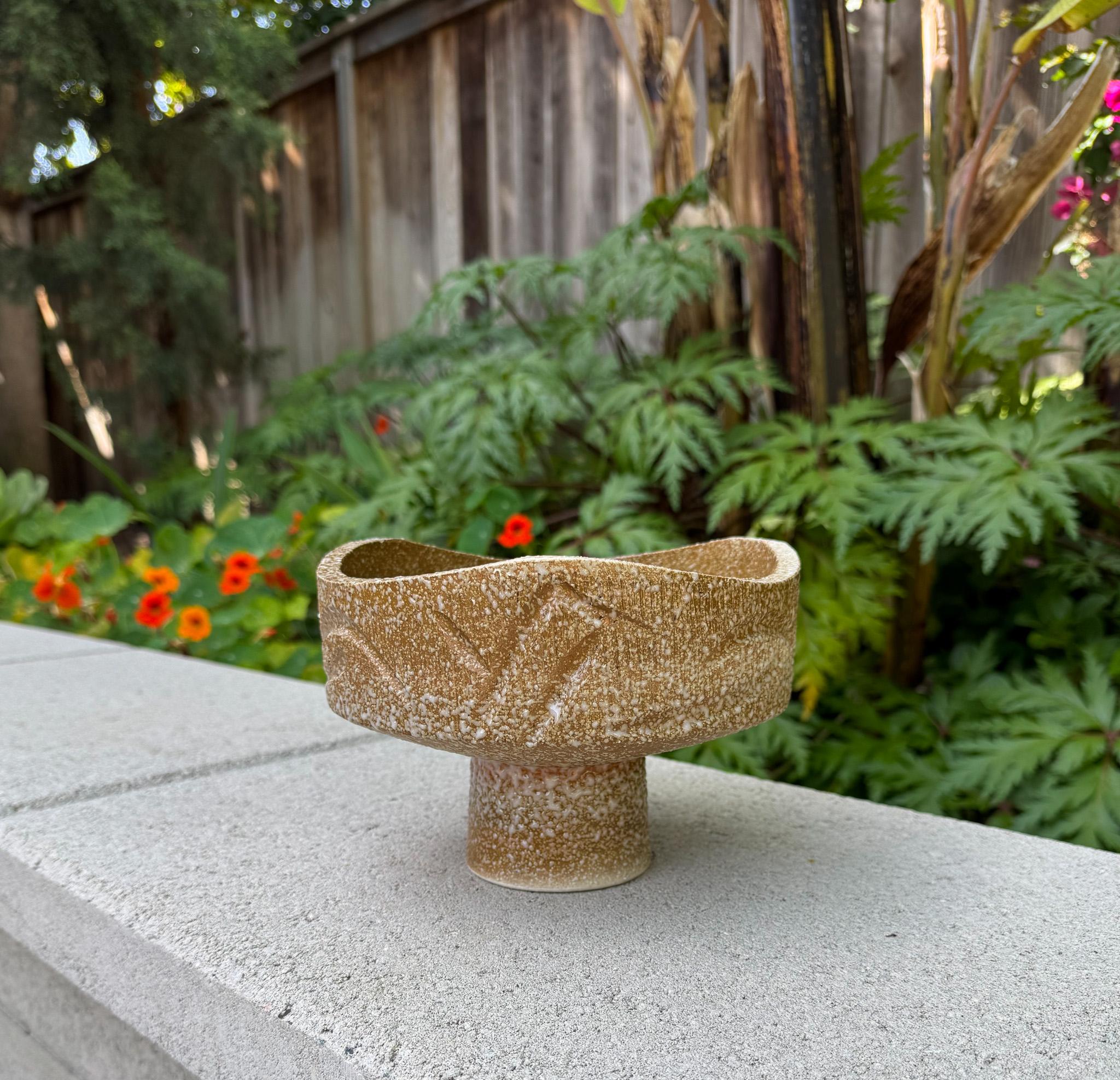 Vaso in ceramica Ikebana con interno in vetro craquelé, Giappone, c.C. 1970 in vendita 3