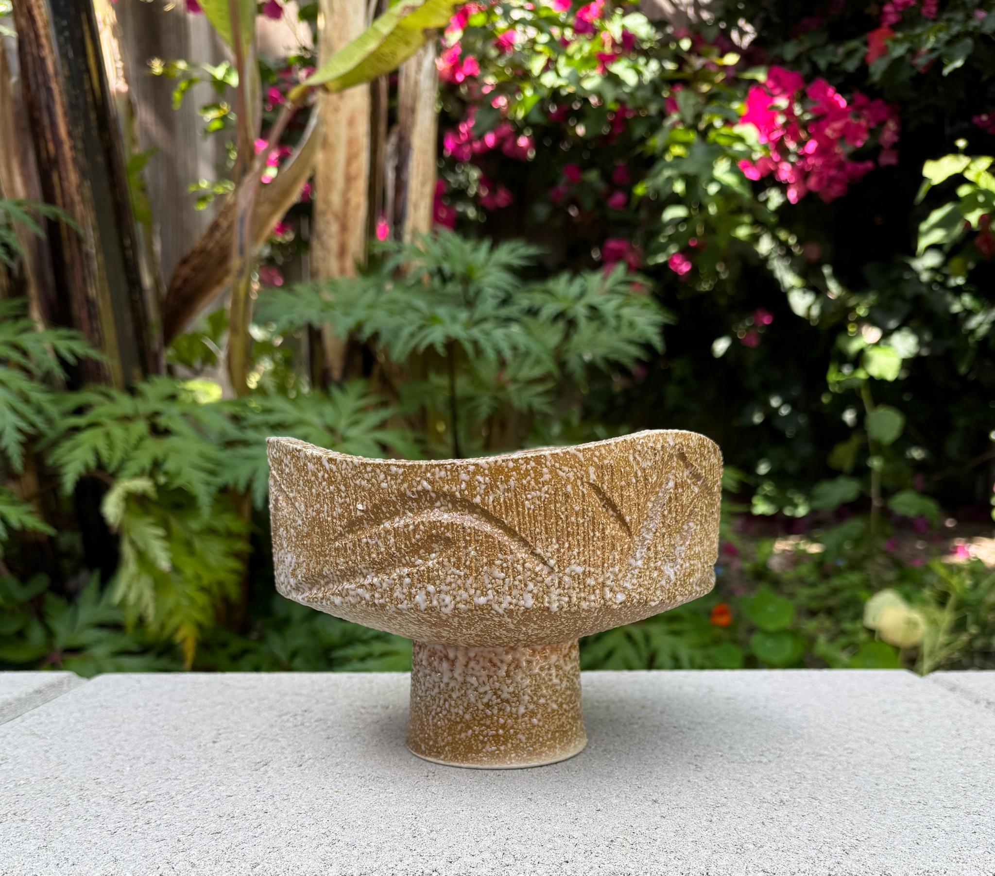 Vaso in ceramica Ikebana con interno in vetro craquelé, Giappone, c.C. 1970 in vendita 4