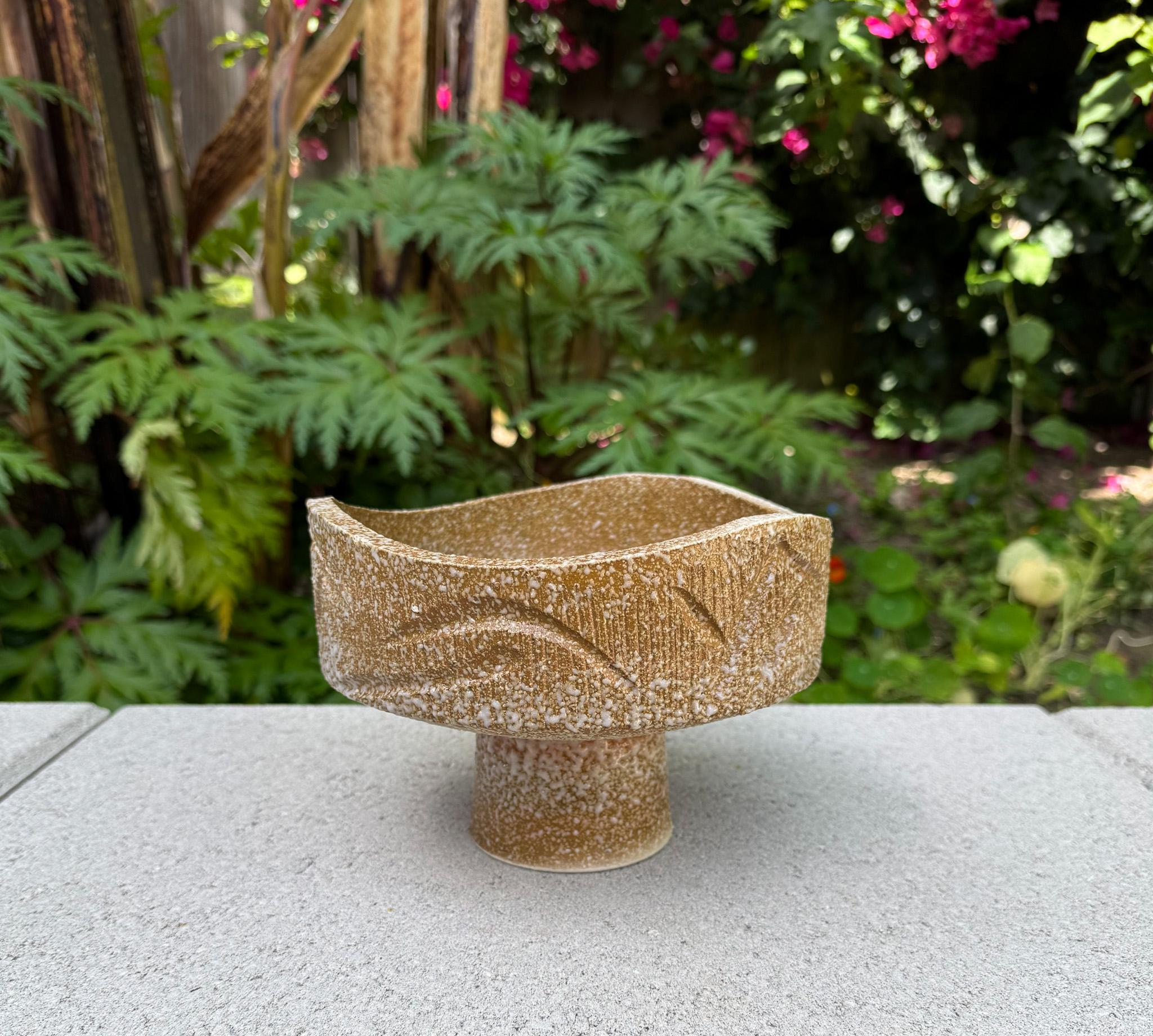 Vaso in ceramica Ikebana con interno in vetro craquelé, Giappone, c.C. 1970 in vendita 1