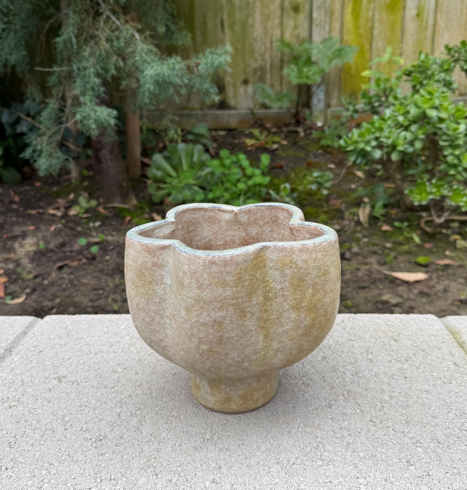 Ikebana Crackle Glaze Keramik Star Vessel,  Japan, ca. 1960 im Angebot 3