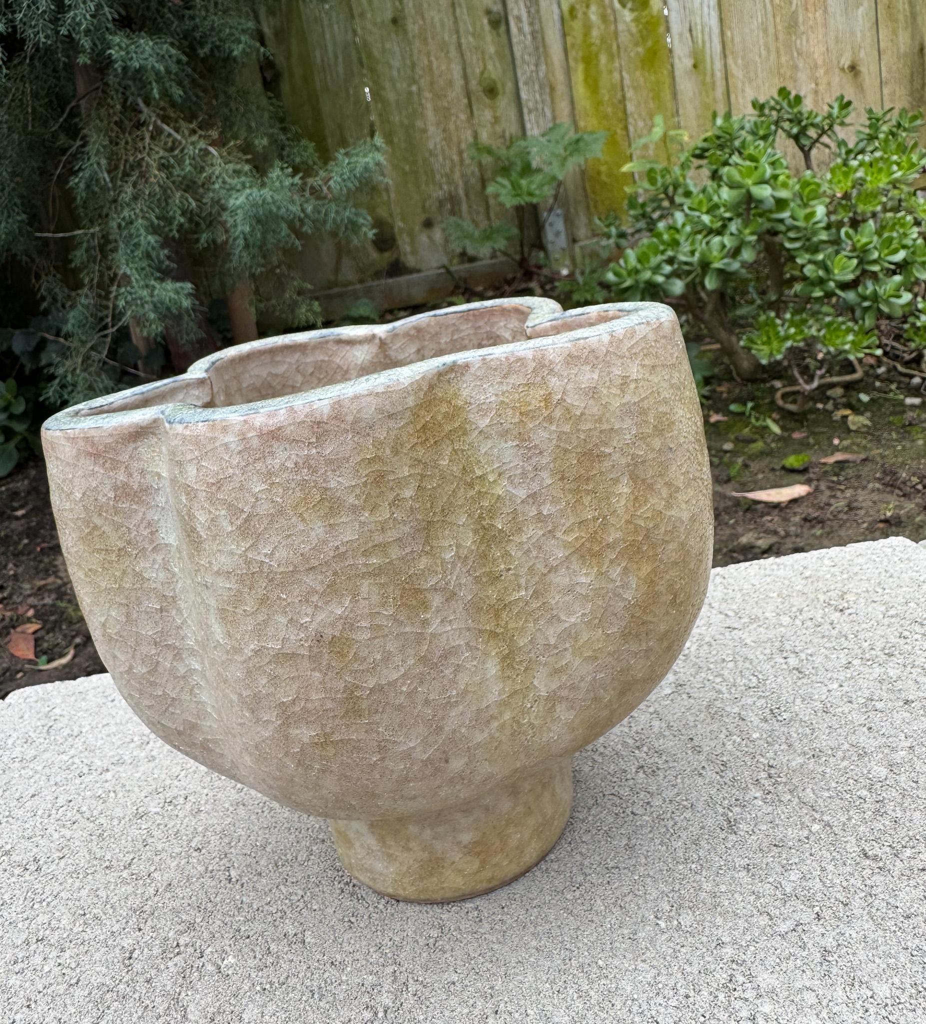 Ikebana Crackle Glaze Keramik Star Vessel,  Japan, ca. 1960 im Angebot 5