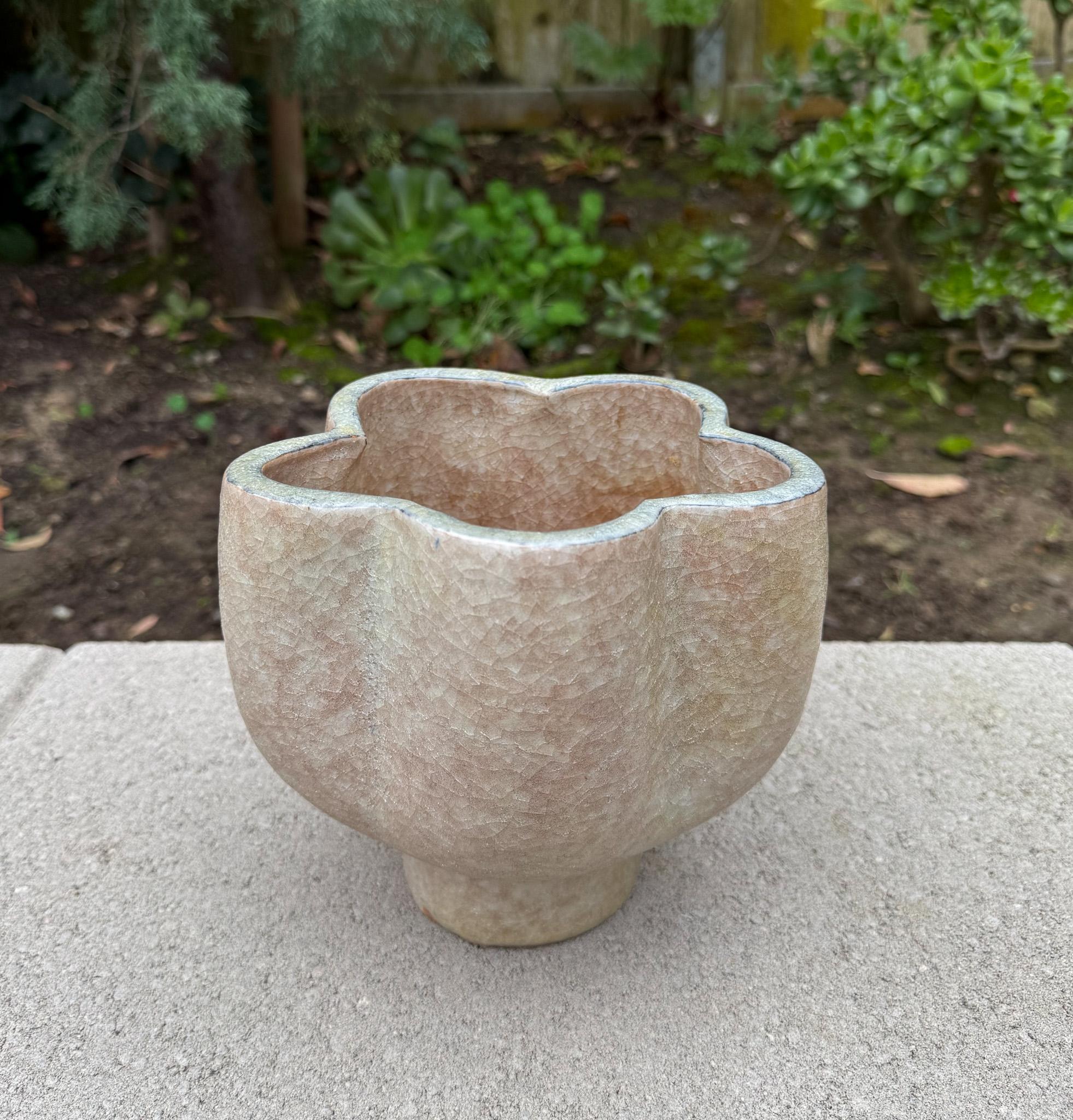 Ikebana Crackle Glaze Keramik Star Vessel,  Japan, ca. 1960 im Angebot 6