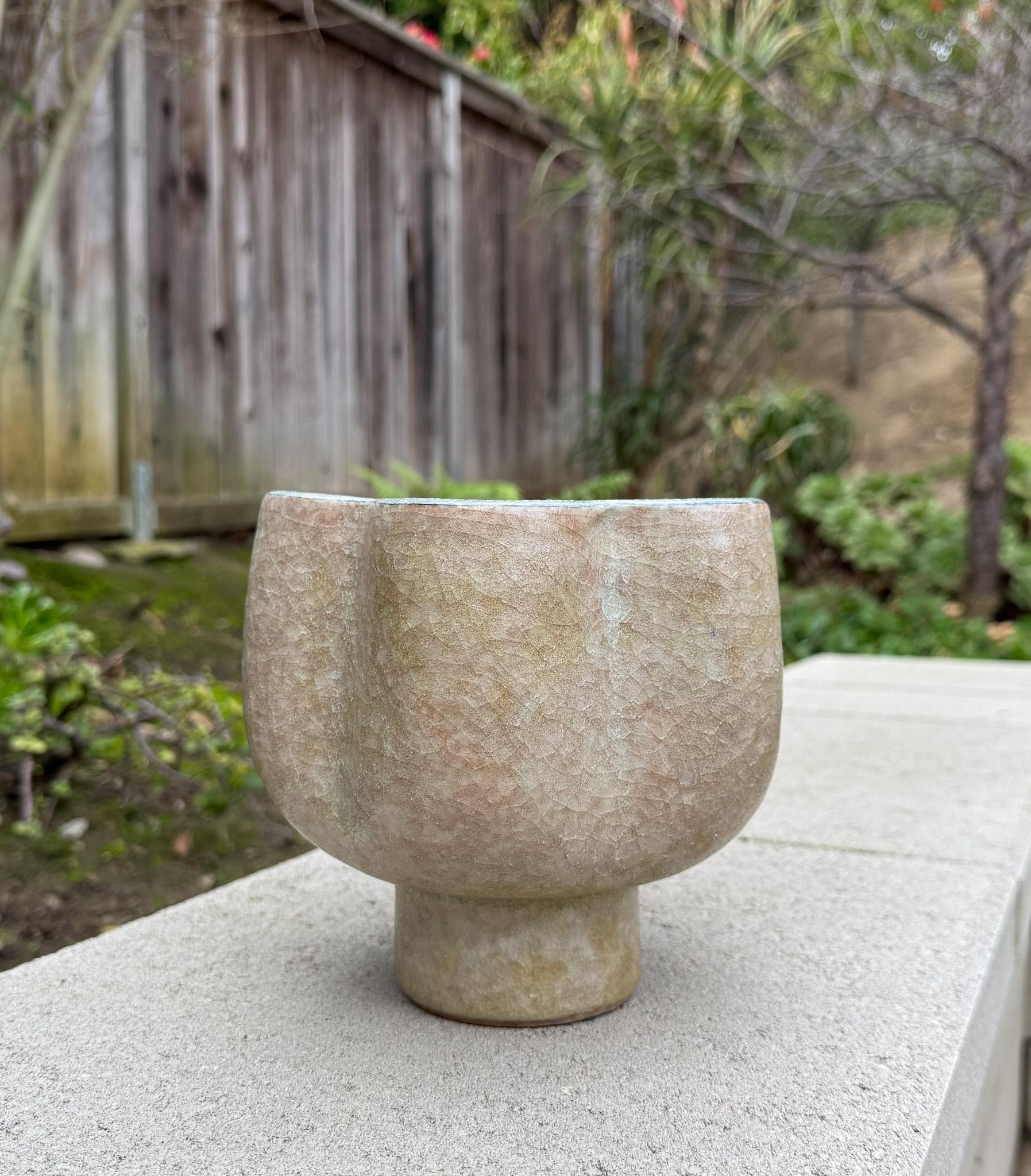 Ikebana Crackle Glaze Keramik Star Vessel,  Japan, ca. 1960 im Angebot 9
