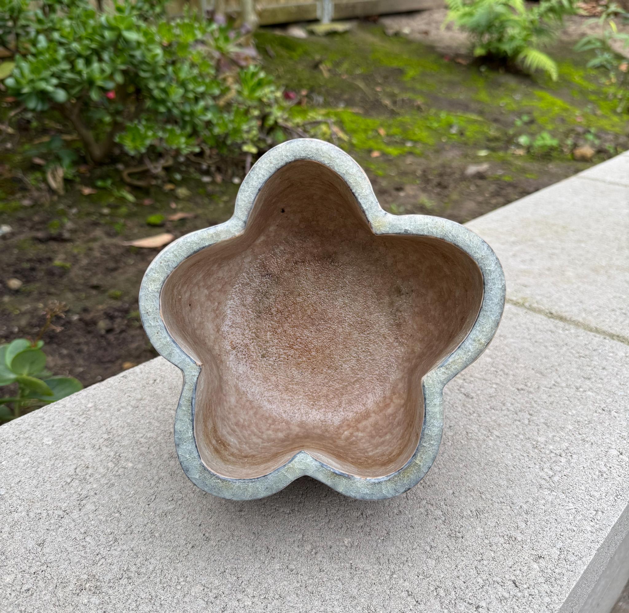 Ikebana Crackle Glaze Keramik Star Vessel,  Japan, ca. 1960 (Japanisch) im Angebot