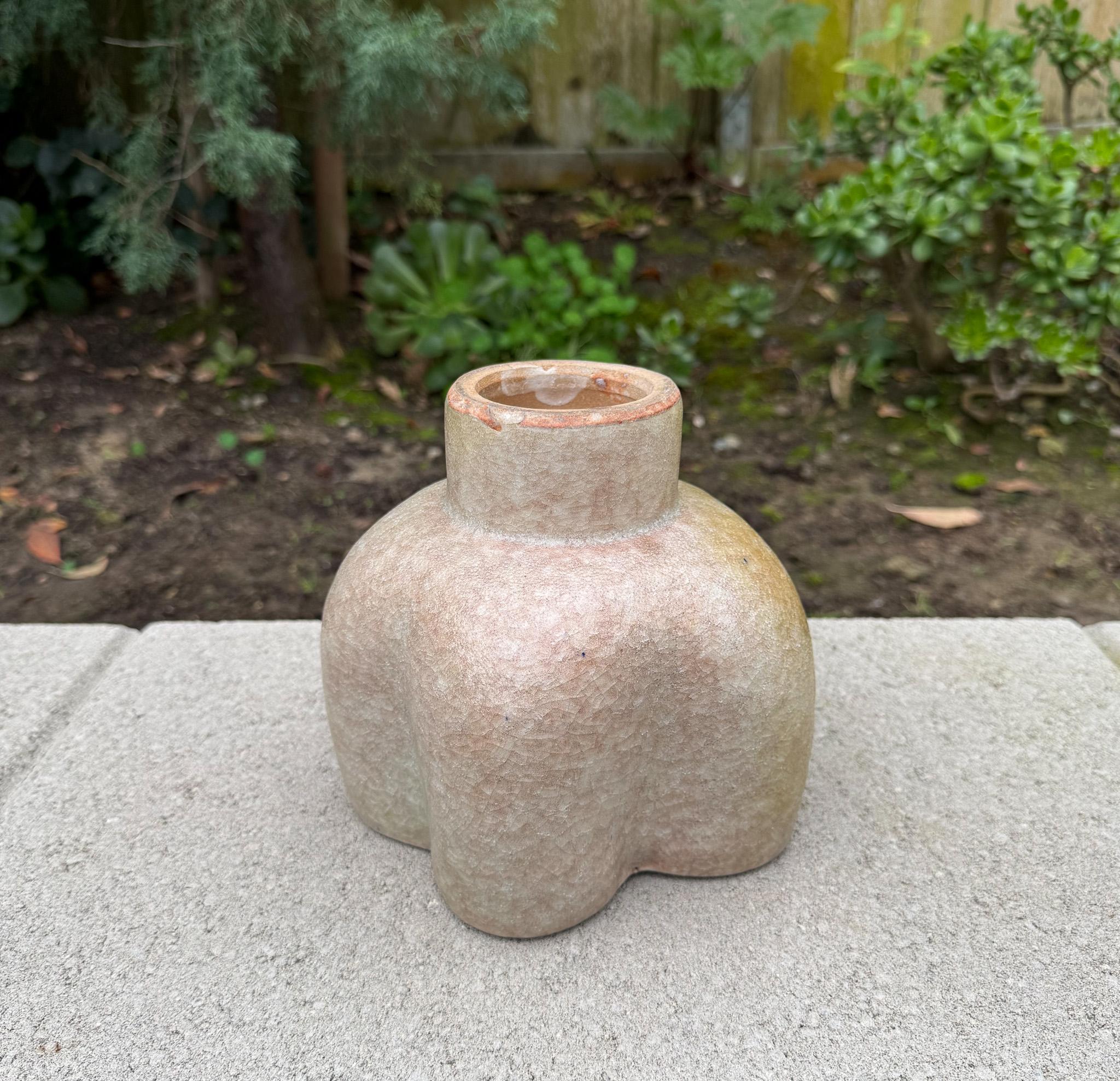 Ikebana Crackle Glaze Keramik Star Vessel,  Japan, ca. 1960 im Angebot 1