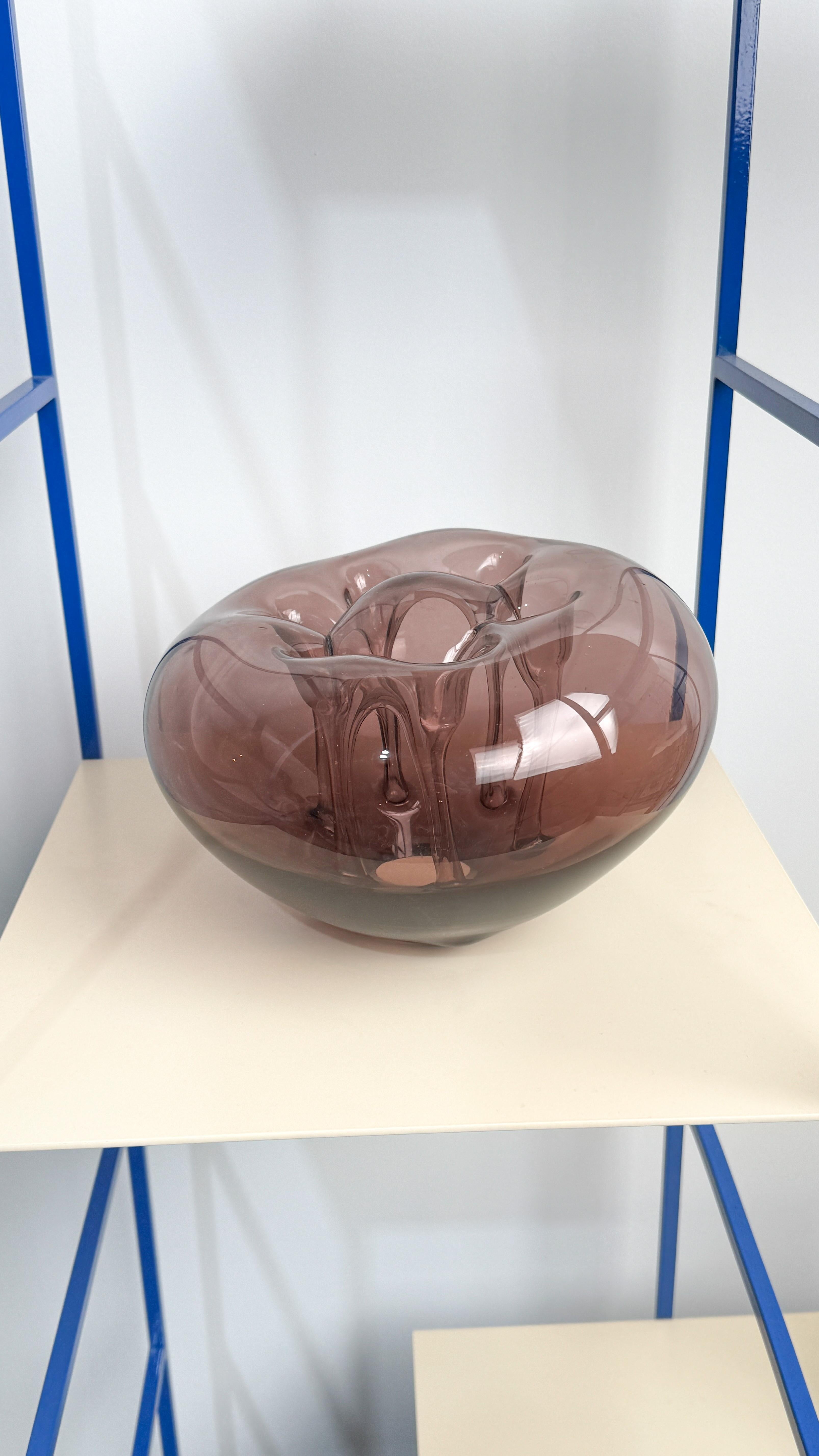 Serbian Ikebana Vase by Dragan Drobnjak art Glass