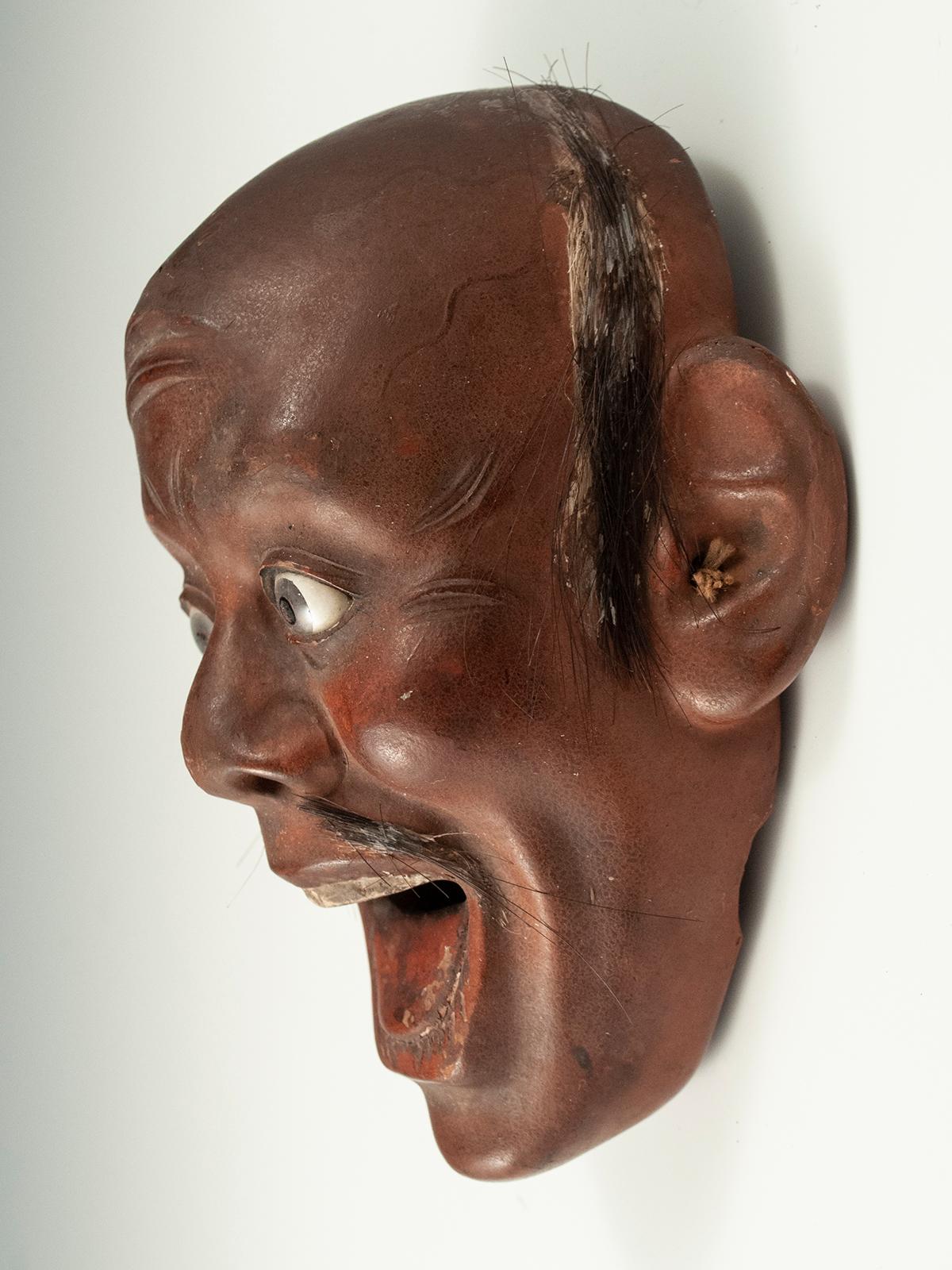 Hand-Crafted Iki Ningyo Face, Meiji Period, Japan