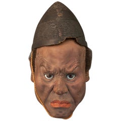 Antique Iki Ningyo 'Living Doll' Face, Meiji Period, Japan