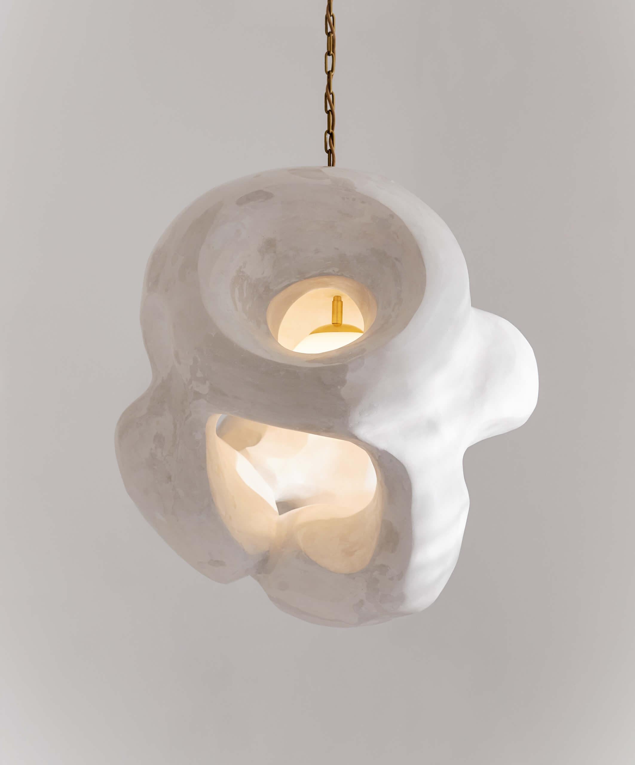 Ikigai Pendant Lamp by AOAO
Dimensions: W 75 x D 75 x H 85 cm
Materials: Gypsum.
Color: white.

The piece is hand-made in the Netherlands. Color options are available upon request. The size of the lamp can be customized. Please contact us.
The lamp