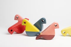 IKN 20 Bird Figure cm.15HX20L Yellow/Grey Matt