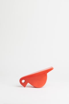 IKN 24 Bird Figure cm.15Hx20L Coral Red Glossy