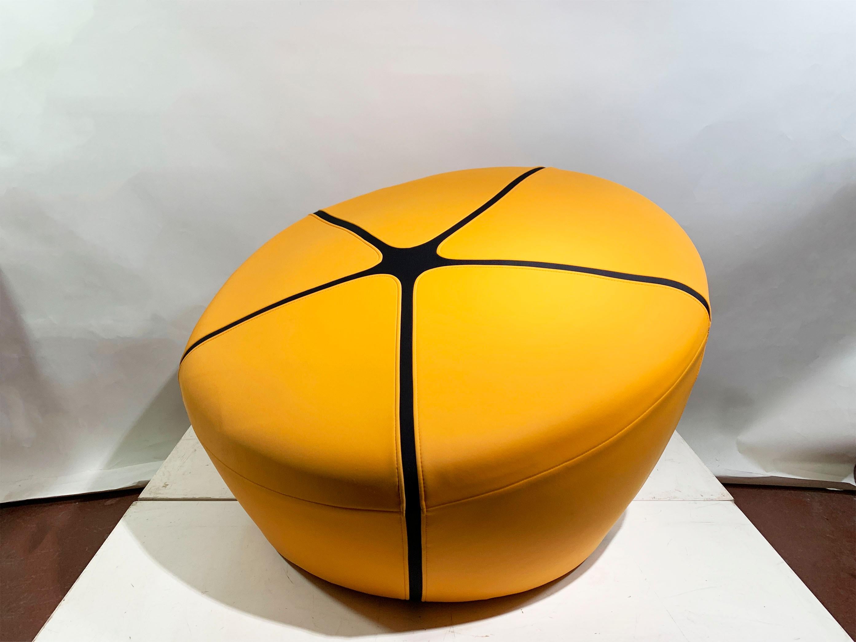 Post-Modern IKO Armchair/Pouf for Steiner Paris Designed by Cécile Makowski For Sale