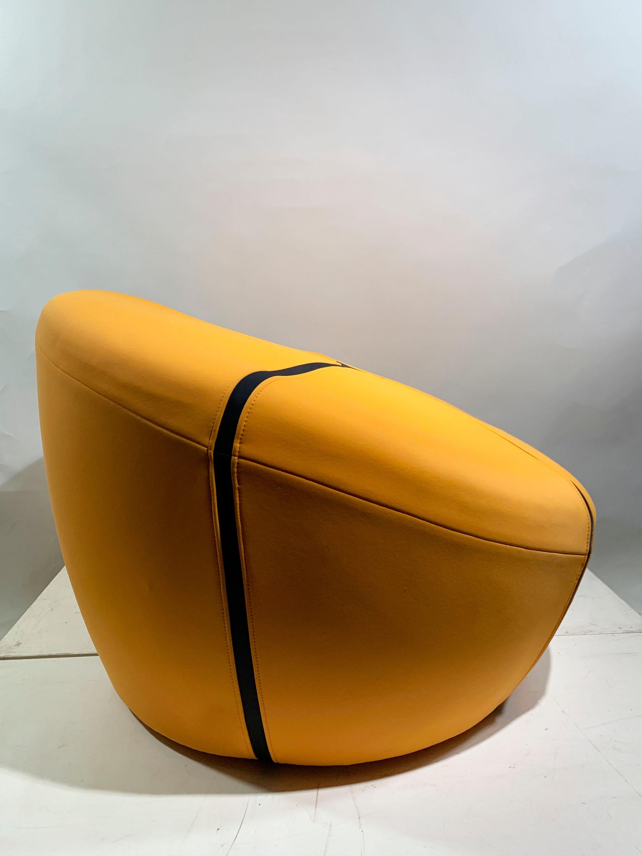 Fabric IKO Armchair/Pouf for Steiner Paris Designed by Cécile Makowski For Sale