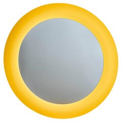 Ikonika Serie: Concave Yellow Glass Wall Mirror by MikusGlass
