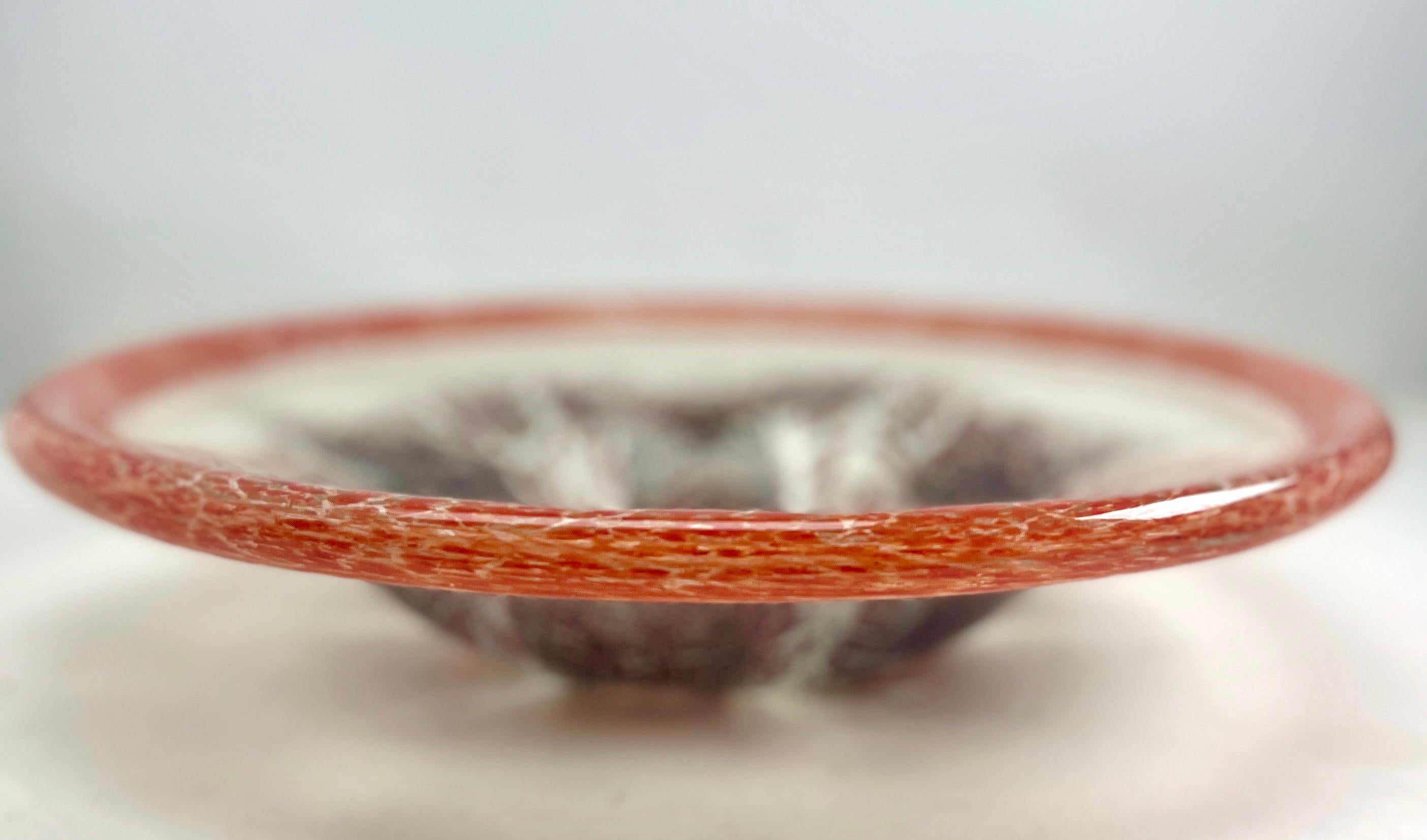 'Ikora' Art Glass Bowl, Produced, by WMF in Germany, 1930s by Karl Wiedmann In Good Condition For Sale In Verviers, BE