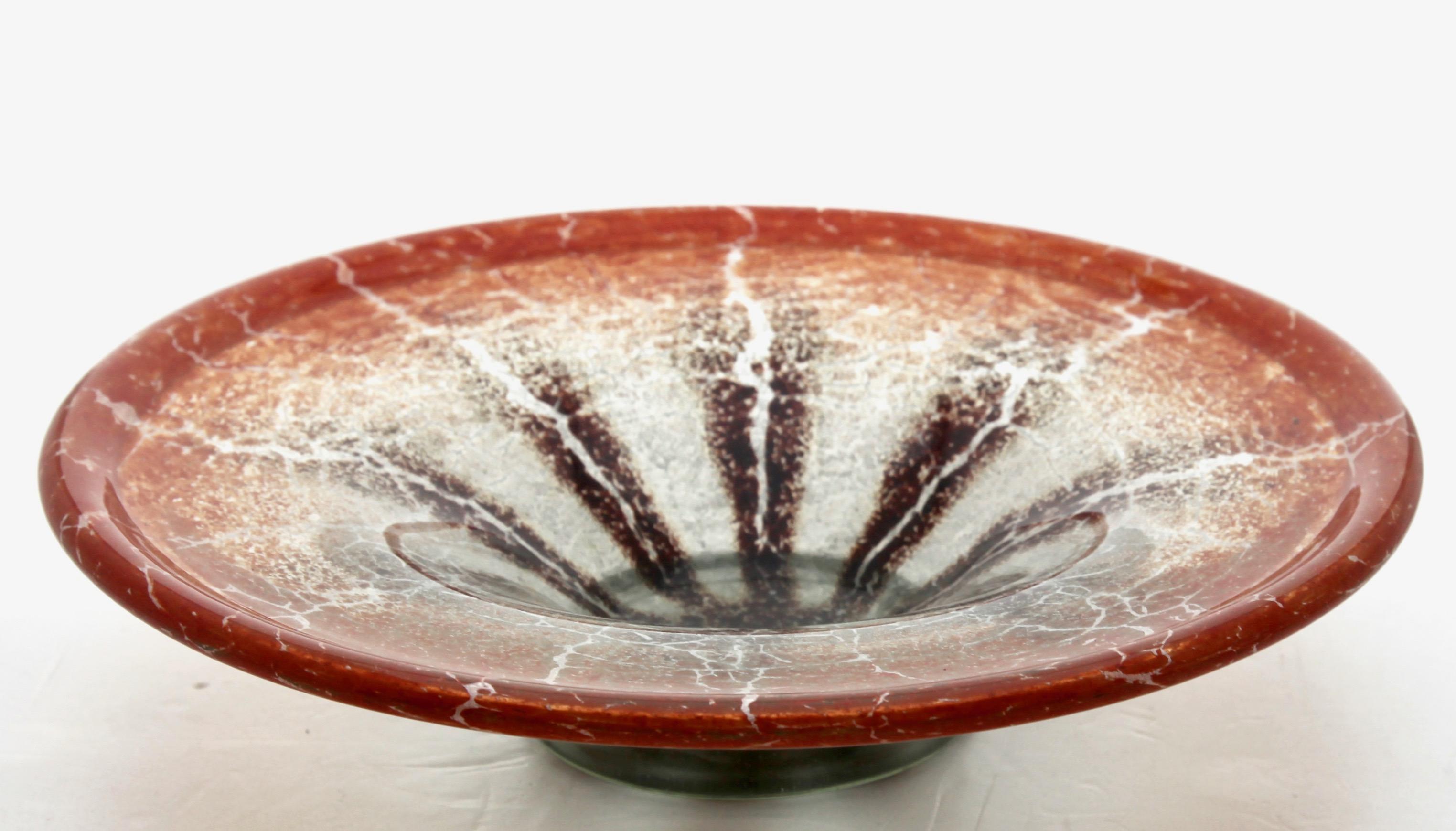 20th Century 'Ikora' Art Glass Bowl, Produced, by WMF in Germany, 1930s by Karl Wiedmann For Sale