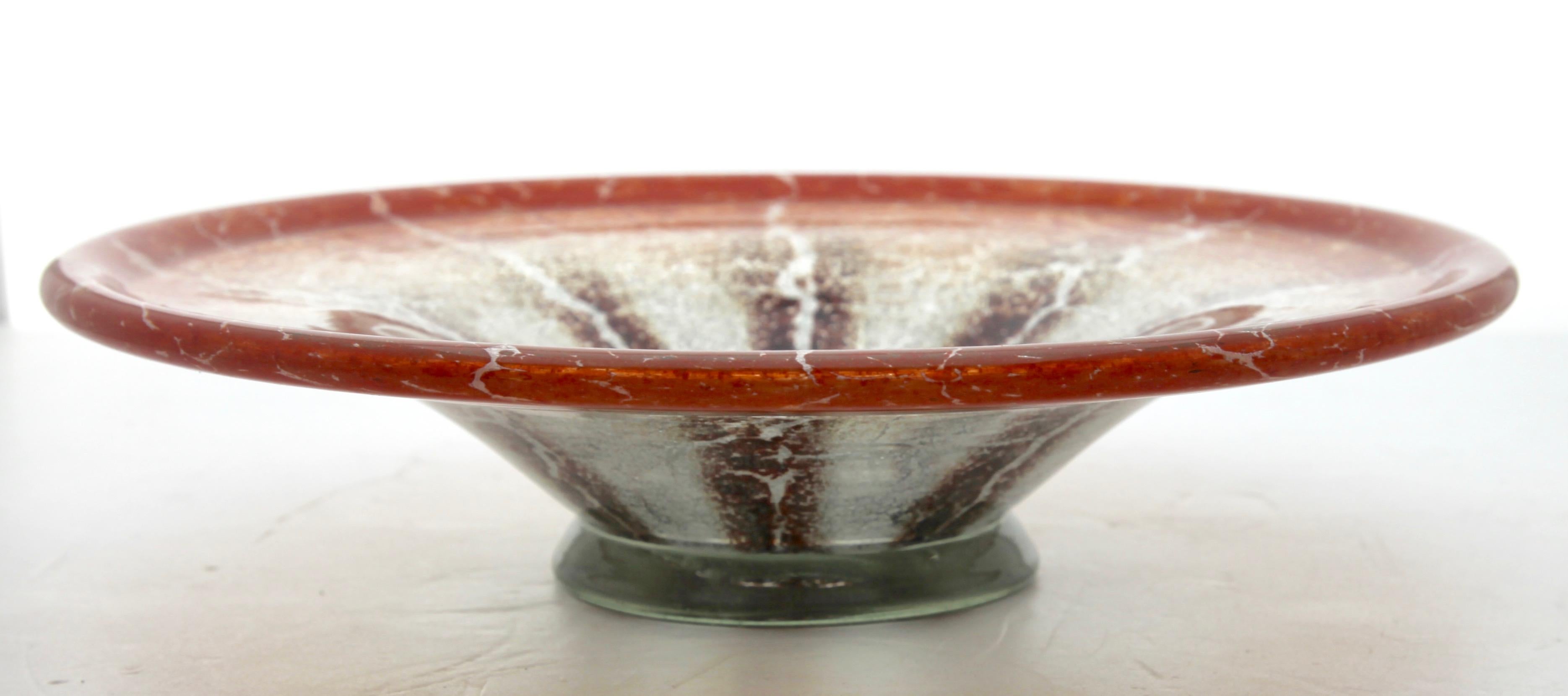 'Ikora' Art Glass Bowl, Produced, by WMF in Germany, 1930s by Karl Wiedmann For Sale 1