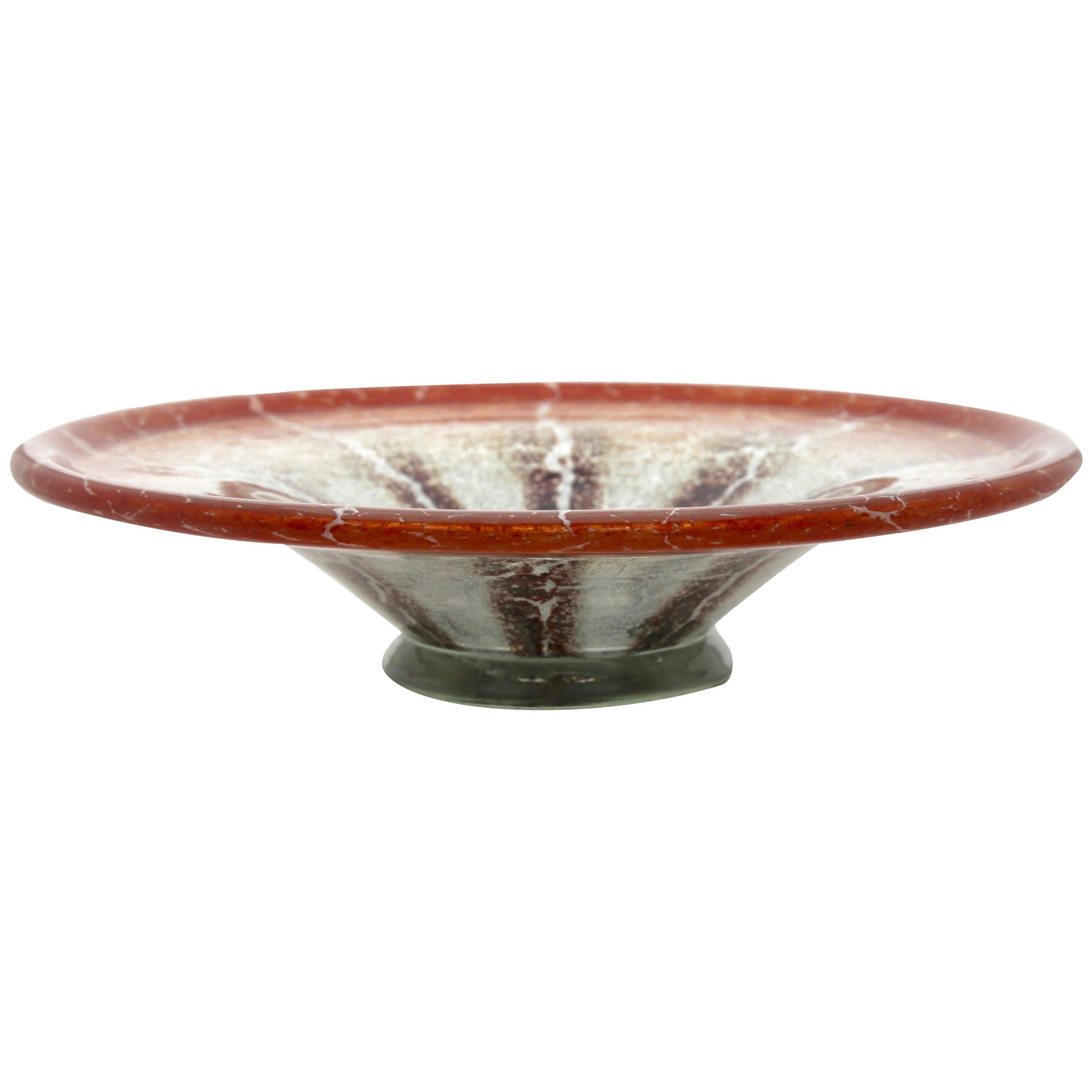 'Ikora' Art Glass Bowl, Produced, by WMF in Germany, 1930s by Karl Wiedmann