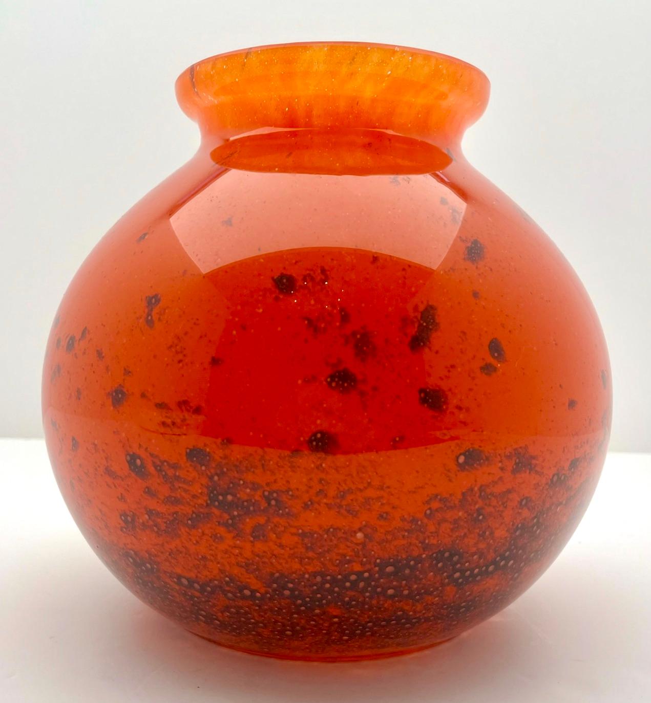  WMF 'Ikora'  art glass Vase
German glass Vase by Karl Wiedmann for WMF Ikora, 1930s Baushaus Art Deco.

A decorative 'Ikora' glass Vase, produced, by WMF (Wurttembergische Metallwarenfabrik) in Germany.

The piece is in excellent condition and a