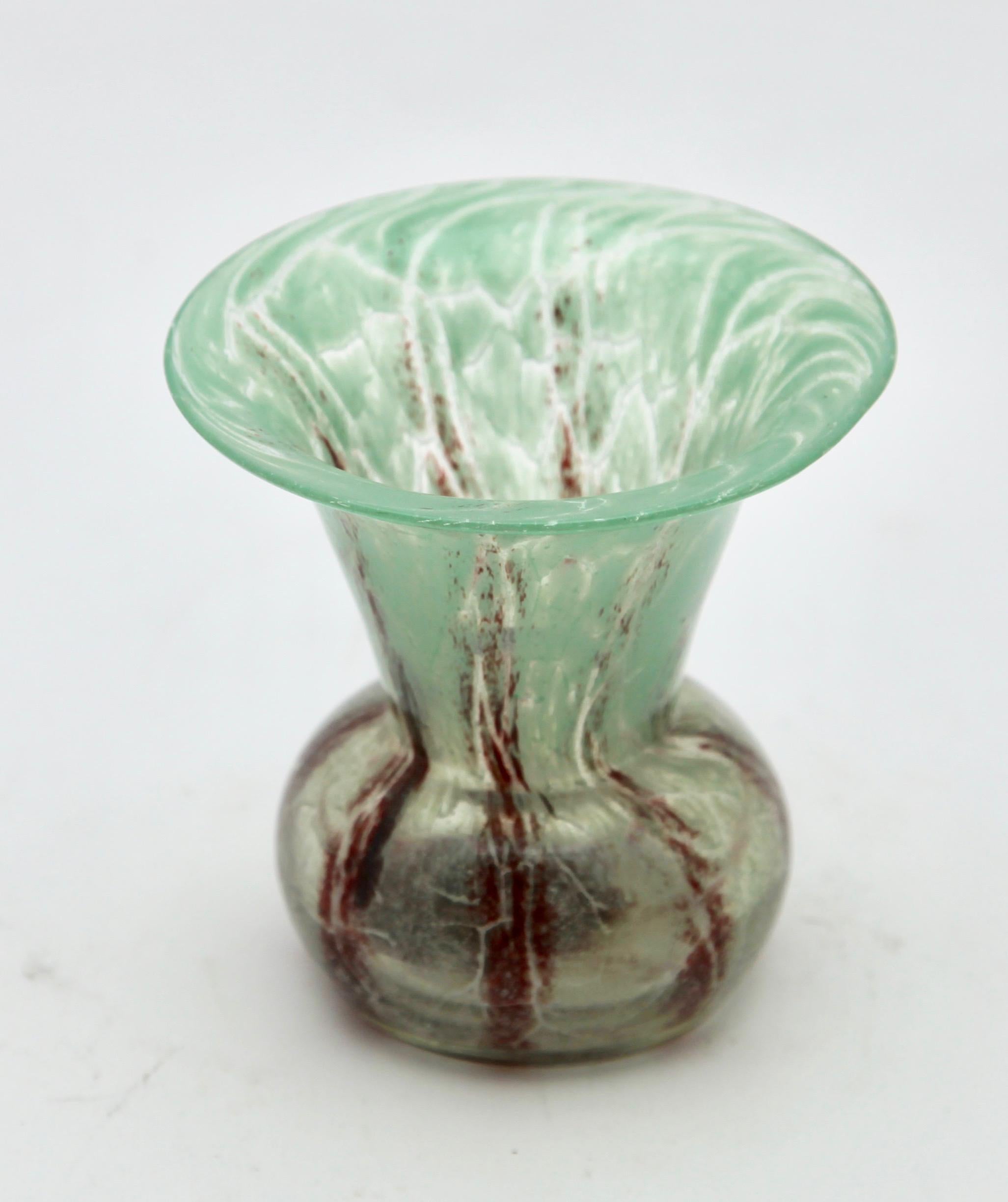 Art Deco 'Ikora' Art Glass Vase, Produced, by WMF in Germany, 1930s by Karl Wiedmann For Sale
