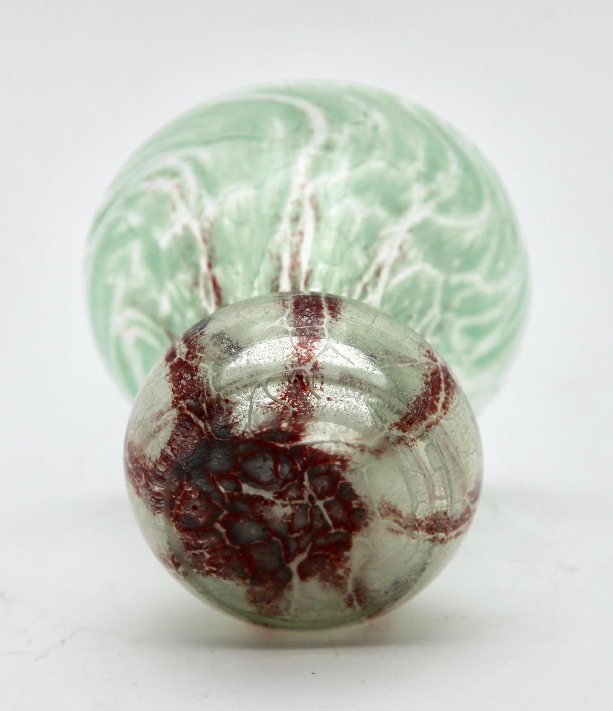 Vase en verre d'art « Ikora », produit par la WMF en Allemagne, années 1930 par Karl Wiedmann Bon état - En vente à Verviers, BE