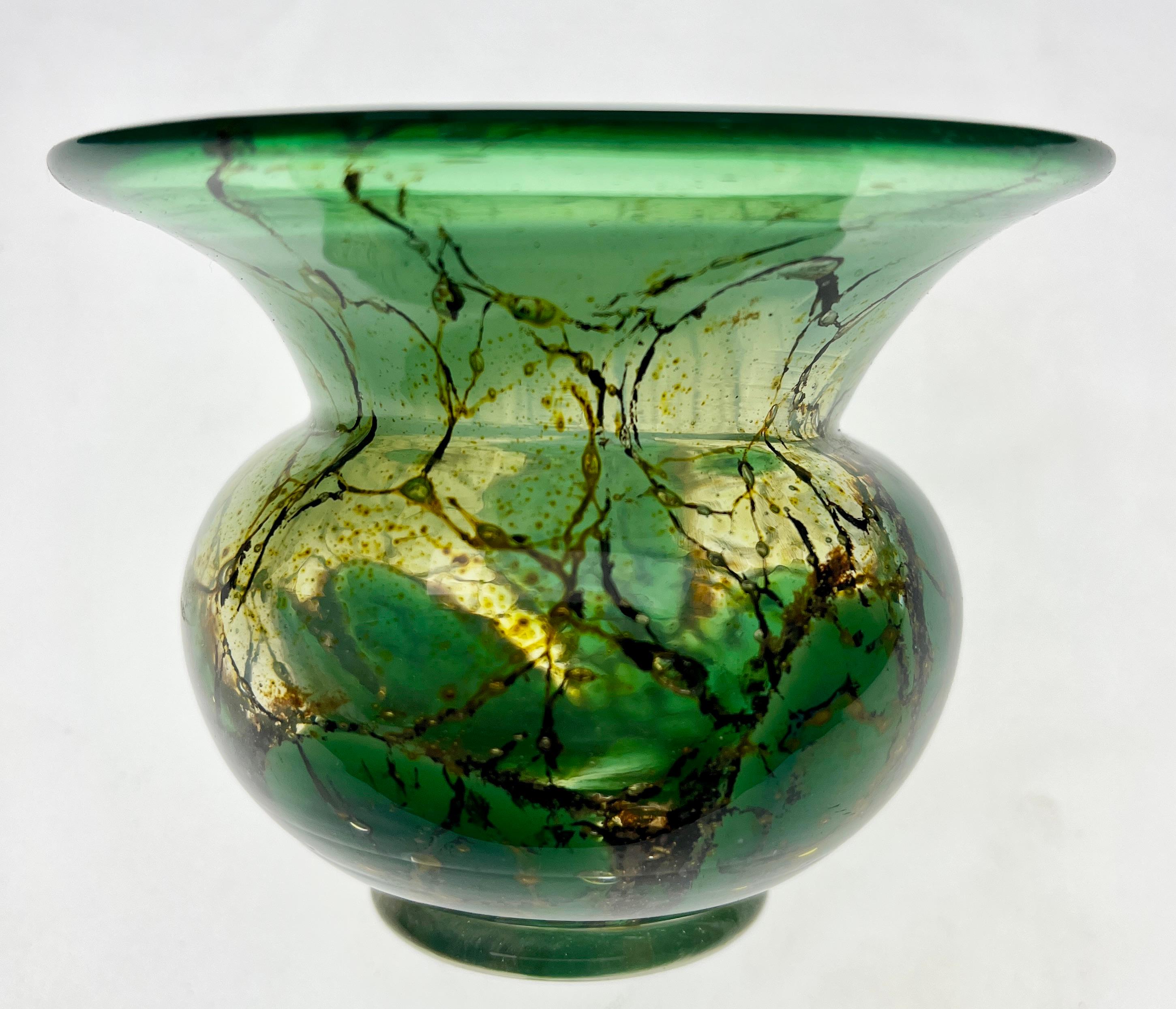 20th Century 'Ikora' Art Glass Vase, Produced, by WMF in Germany, 1930s by Karl Wiedmann For Sale
