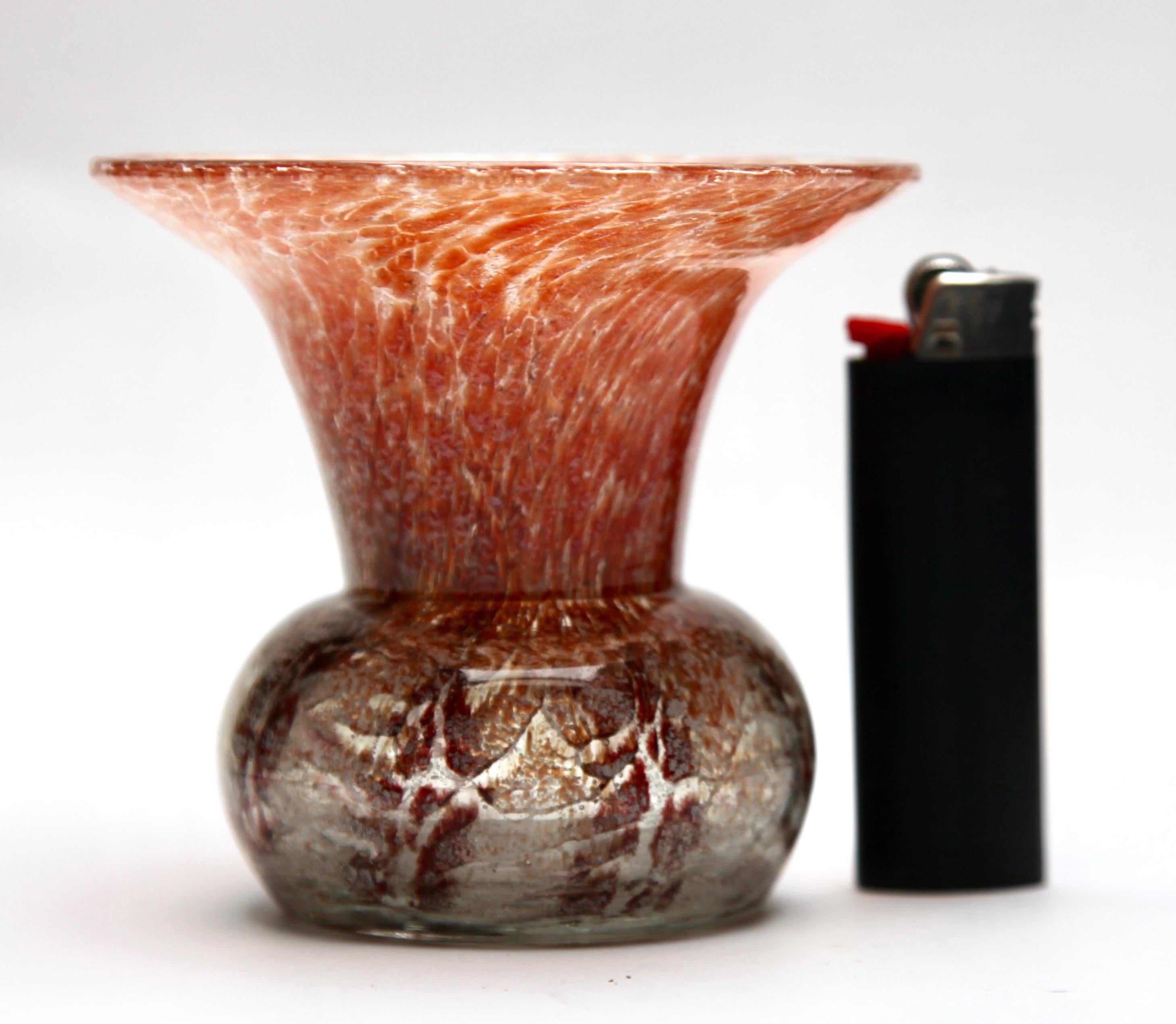 'Ikora' Art Glass Vase, Produced, by WMF in Germany, 1930s by Karl Wiedmann For Sale 1