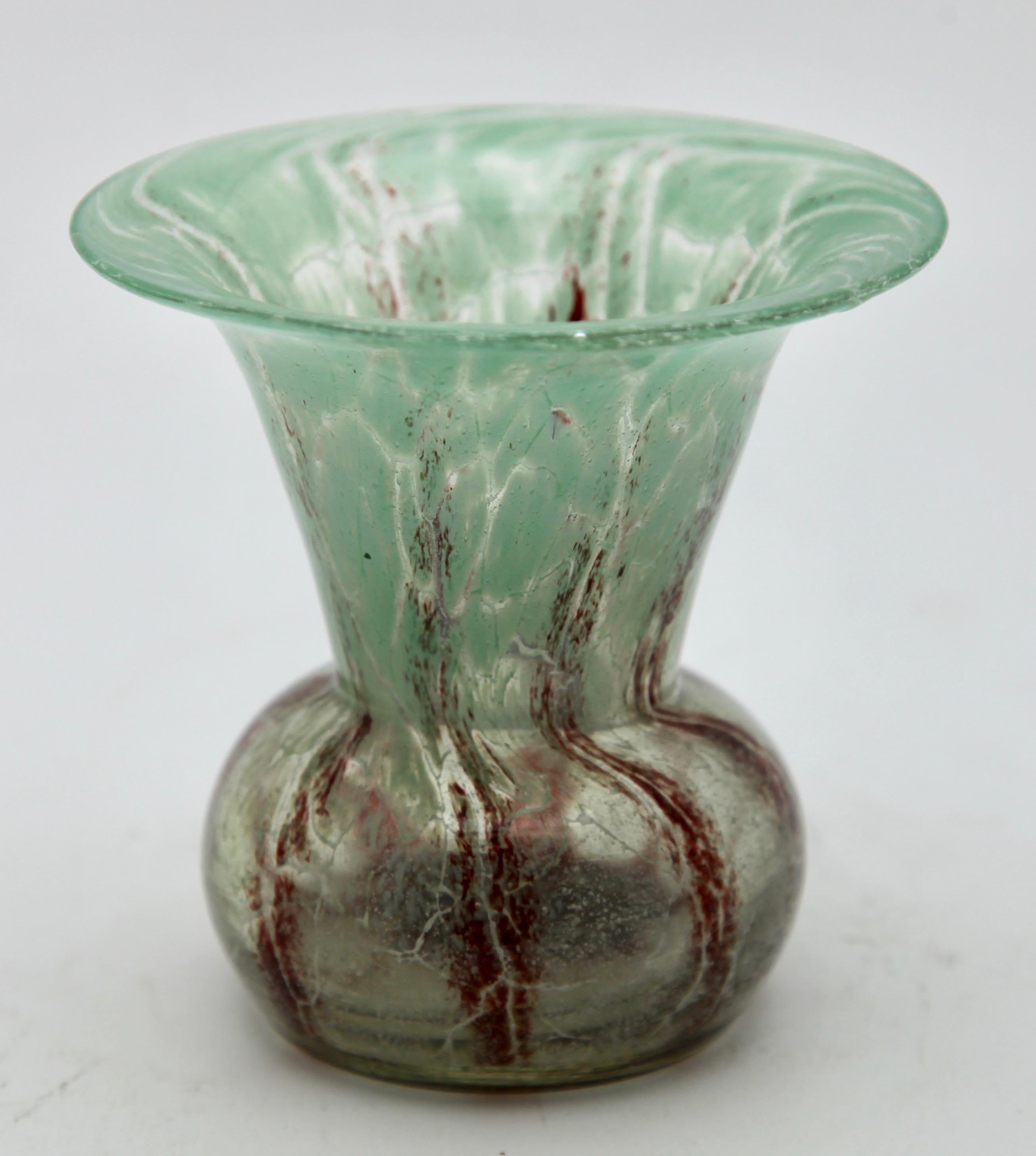'Ikora' Art Glass Vase, Produced, by WMF in Germany, 1930s by Karl Wiedmann For Sale 1