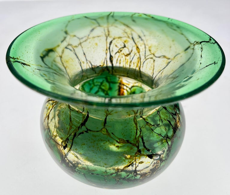 WMF ikora ガラス　花瓶 Ikora' Art Glass Vase, Produced, by WMF in Germany, 1930s by Karl