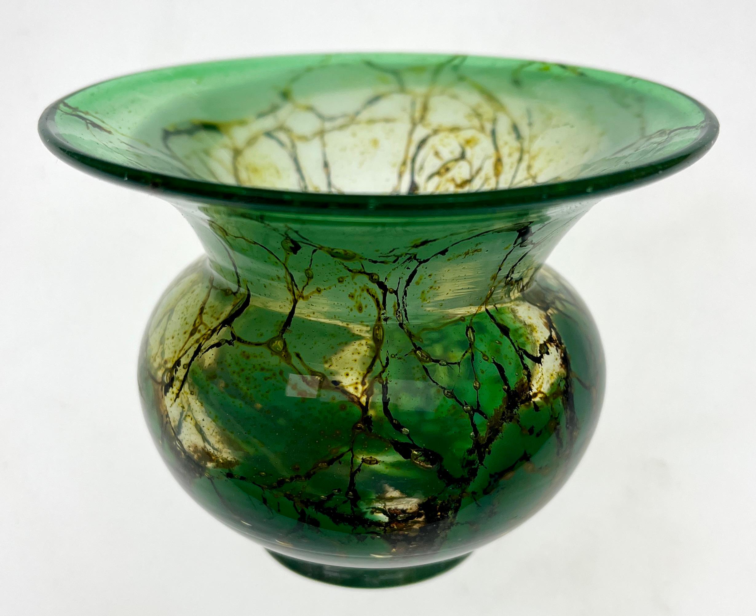 'Ikora' Art Glass Vase, Produced, by WMF in Germany, 1930s by Karl Wiedmann For Sale 2