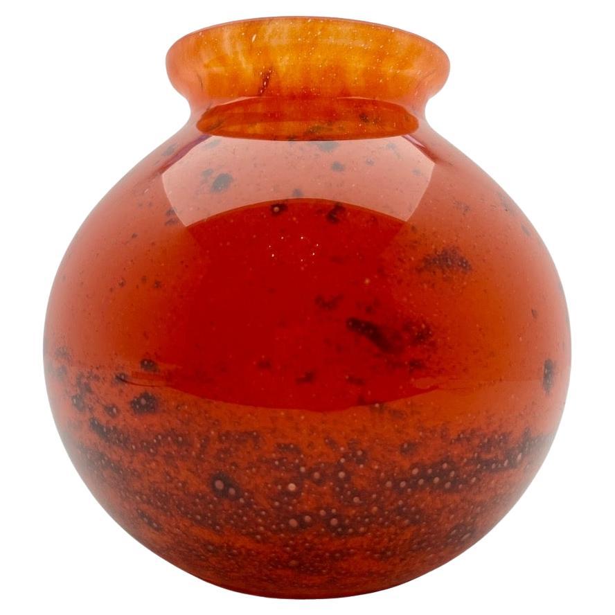 Ikora Art Glass Vase, Produced, by WMF in Germany, 1930s by Karl Wiedmann For Sale