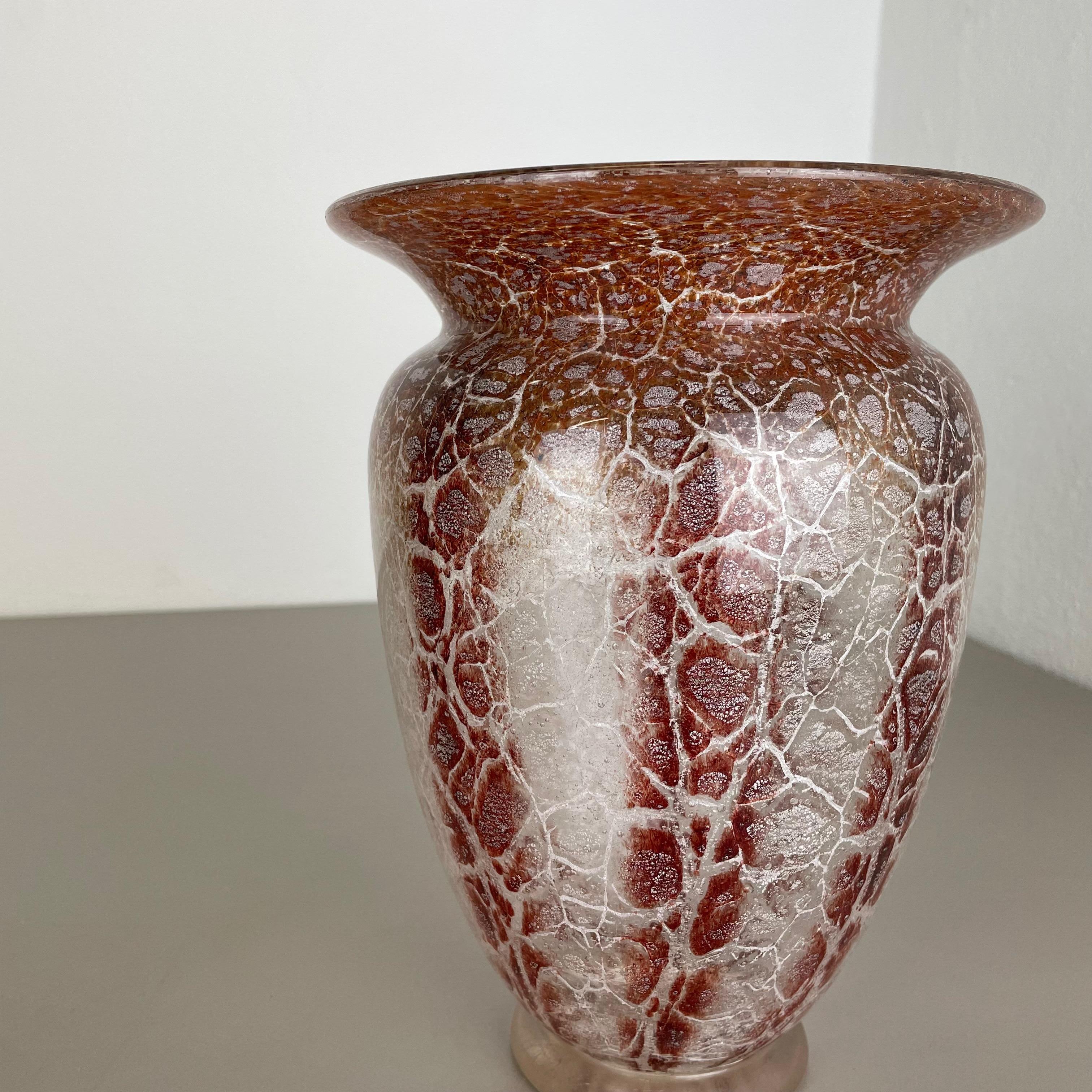 20th Century Ikora Glass Vase 2, 3kg by Karl Wiedmann for WMF Germany, 1930s Bauhaus Art Deco For Sale