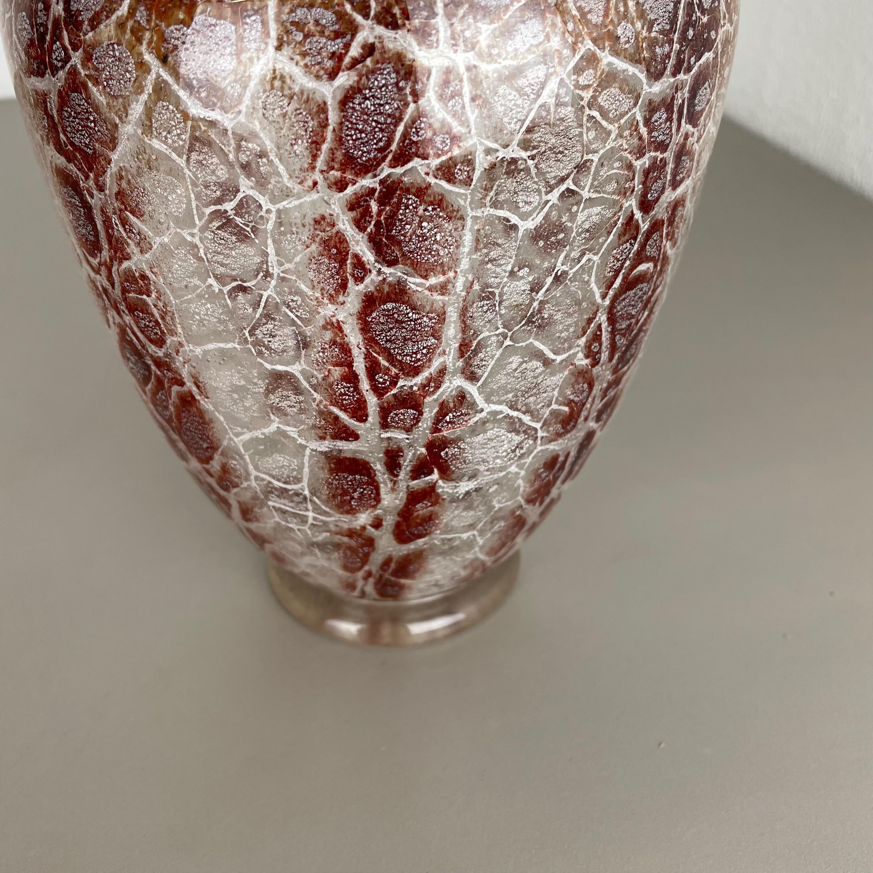 Art Glass Ikora Glass Vase 2, 3kg by Karl Wiedmann for WMF Germany, 1930s Bauhaus Art Deco For Sale