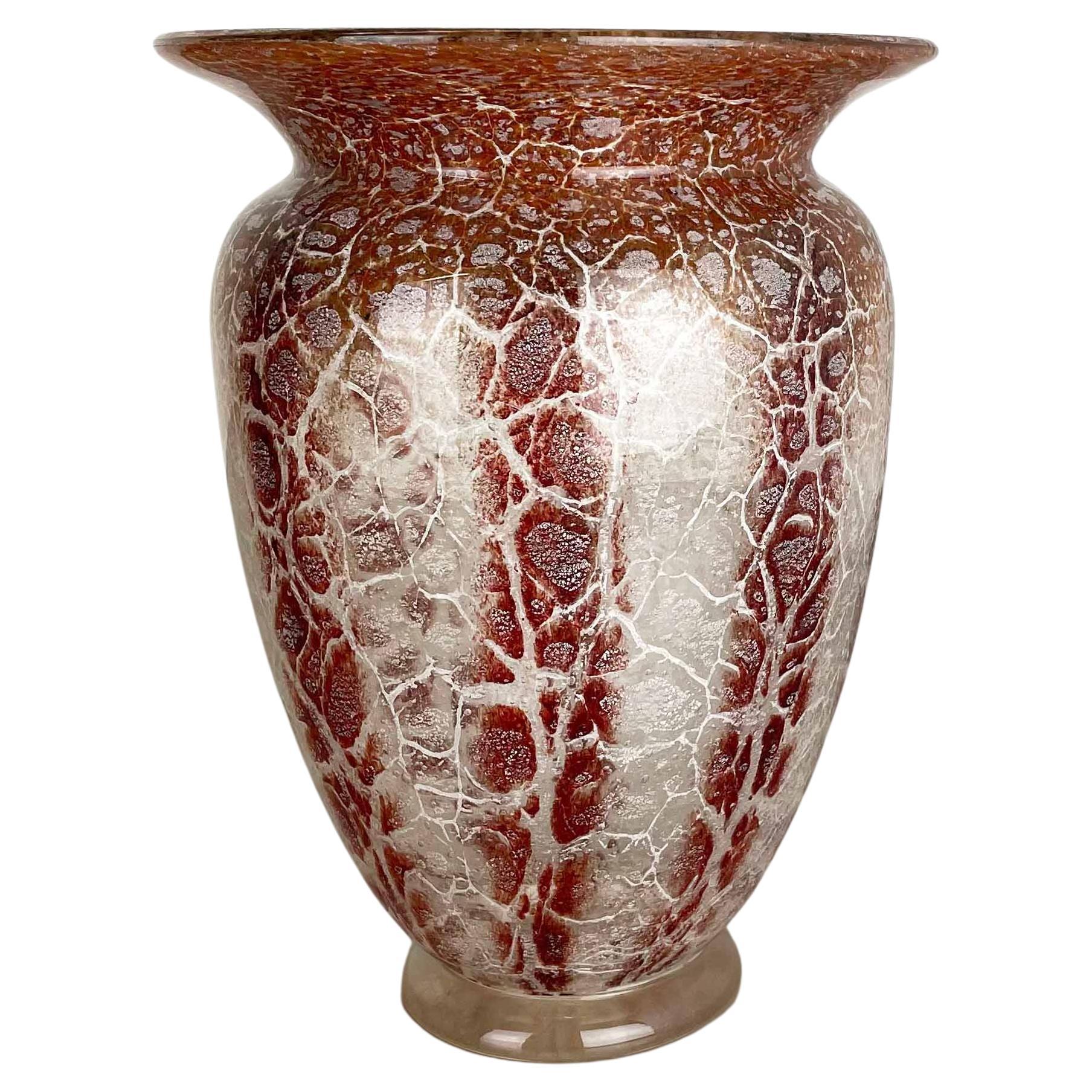 Ikora Glass Vase 2, 3kg by Karl Wiedmann for WMF Germany, 1930s Bauhaus Art Deco For Sale