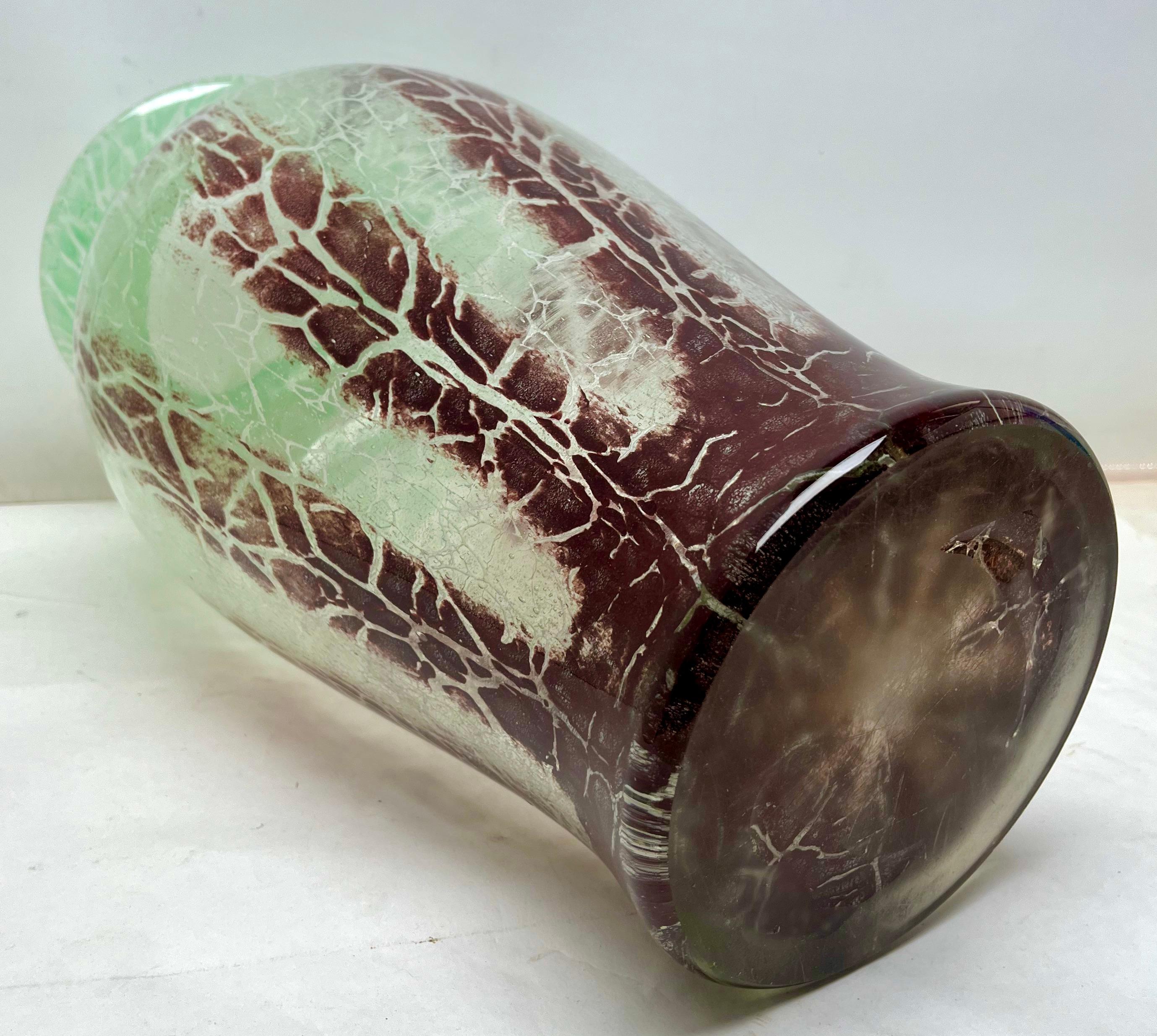 'Ikora' Large Art Glass Vase, Produced by WMF in Germany, 1930s by Karl Wiedmann 2