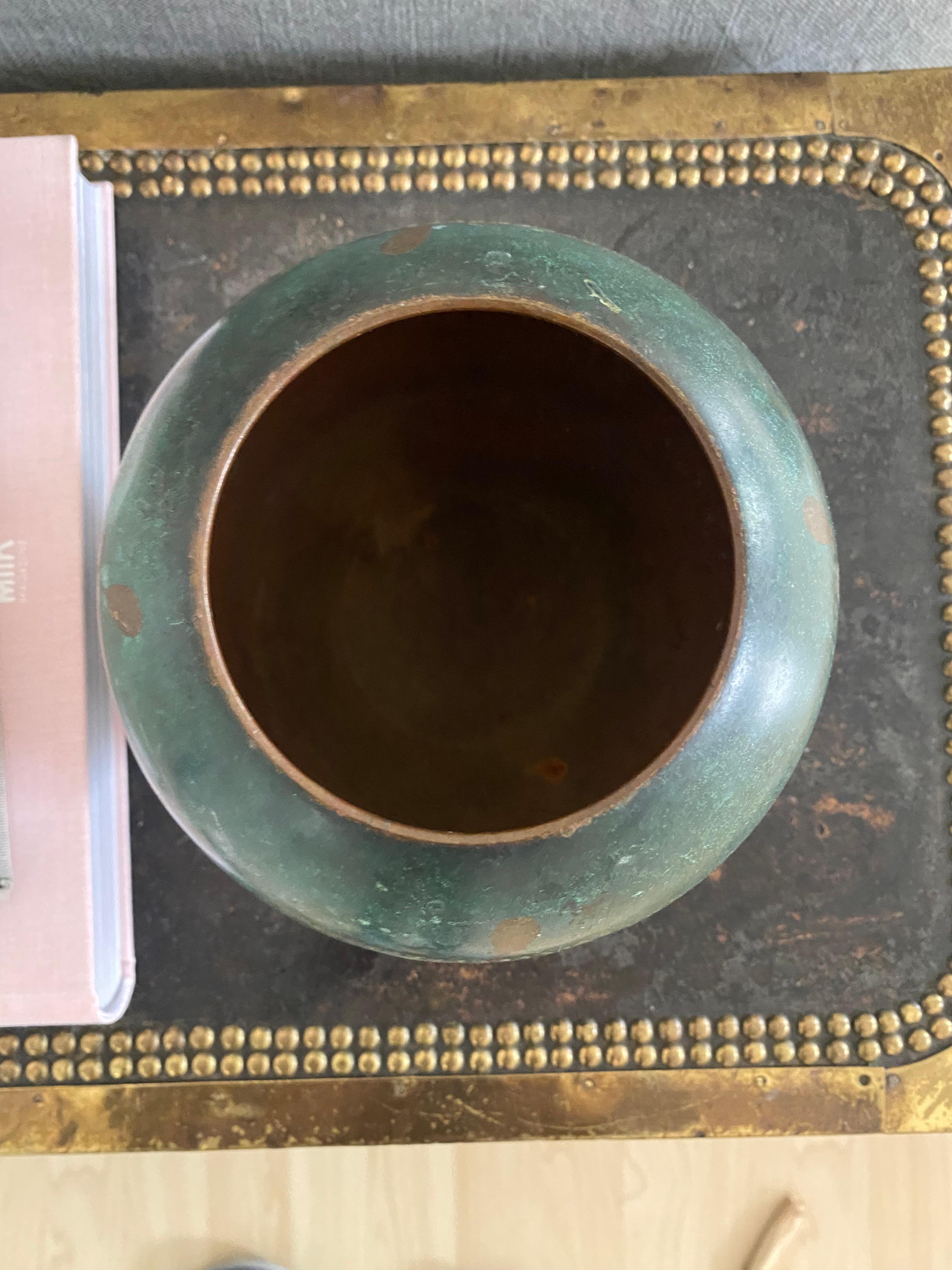 Vaso Ikora - WMF Ikora in bronzo art déco con ramo di salice stilizzato di Paul Haustein in vendita 5