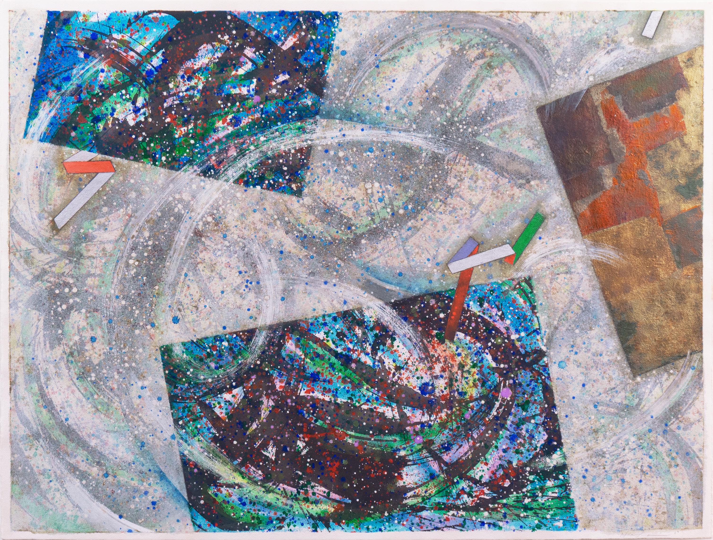 'Large Abstract', Exhibited at Tokyo Museum Of Fine Arts, Japanese Woman Artist - Painting by Iku Nagai