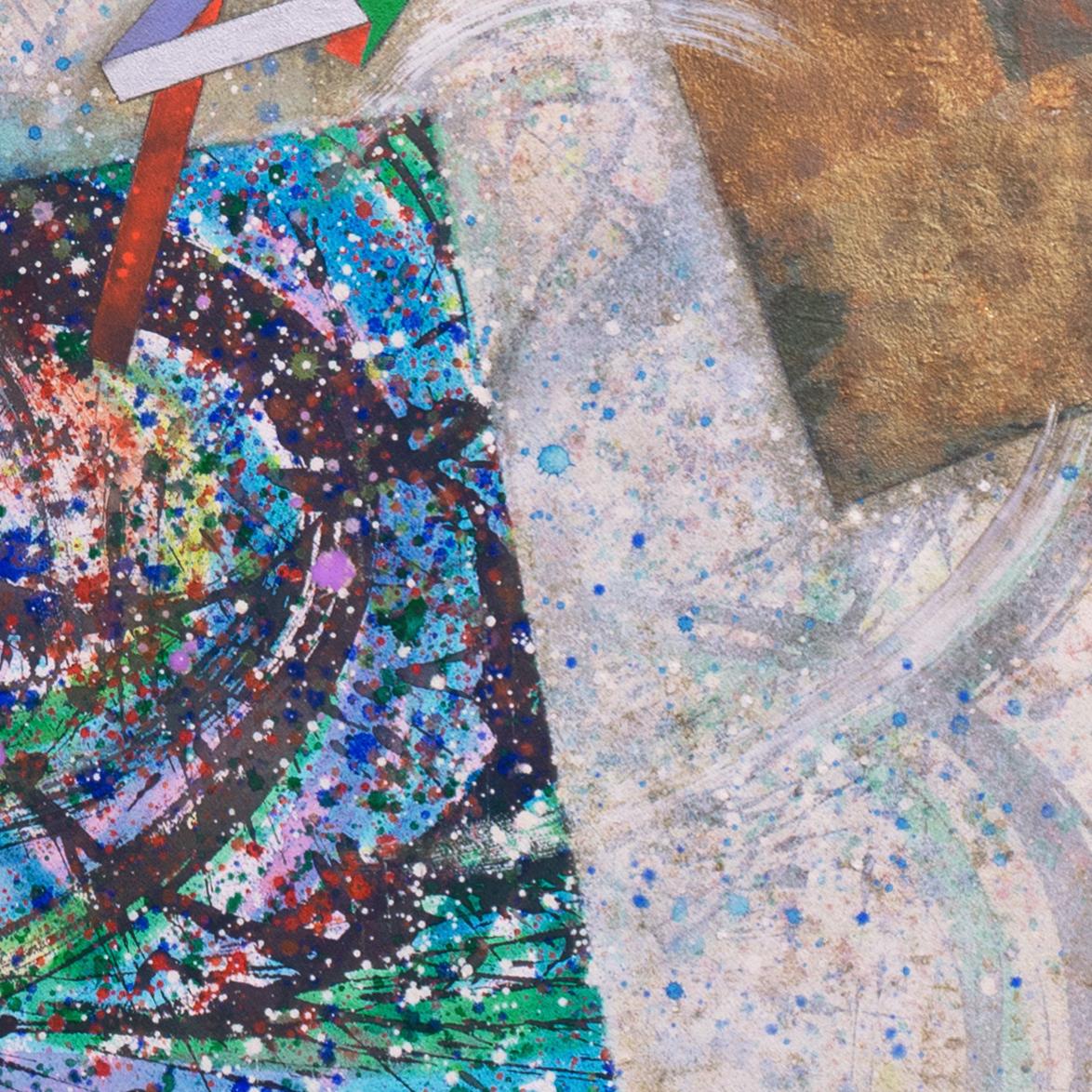 'Large Abstract', Exhibited at Tokyo Museum Of Fine Arts, Japanese Woman Artist
-----

Signed lower right, 
