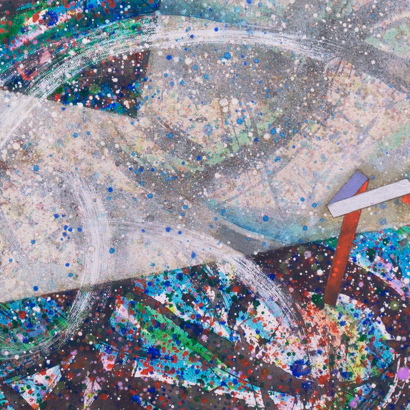 'Large Abstract', Exhibited at Tokyo Museum Of Fine Arts, Japanese Woman Artist For Sale 4