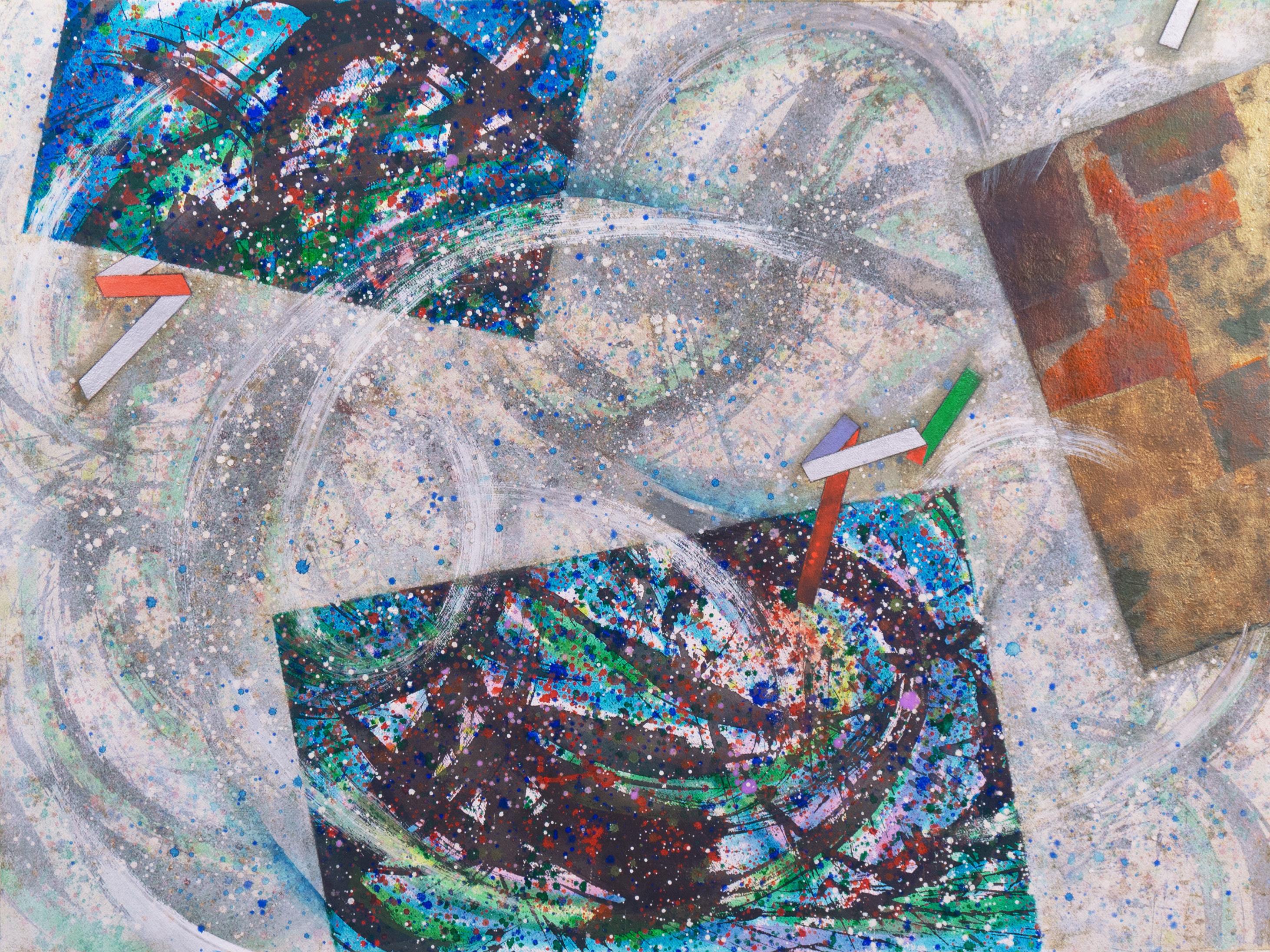 Iku Nagai Abstract Painting - 'Large Abstract', Exhibited at Tokyo Museum Of Fine Arts, Japanese Woman Artist