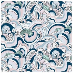 Ikuchi-Japanese Sea Printed Wallpaper, Baby Color-Way