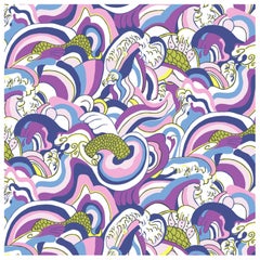 Ikuchi-Japanese Sea Printed Wallpaper, Comic Book Color-Way