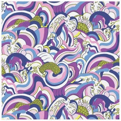 Ikuchi-Japanese Sea Printed Wallpaper, Comic Book Color-Way