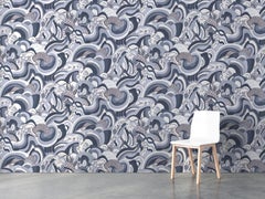 Ikuchi-Japanese Sea Printed Wallpaper- Water Color Way