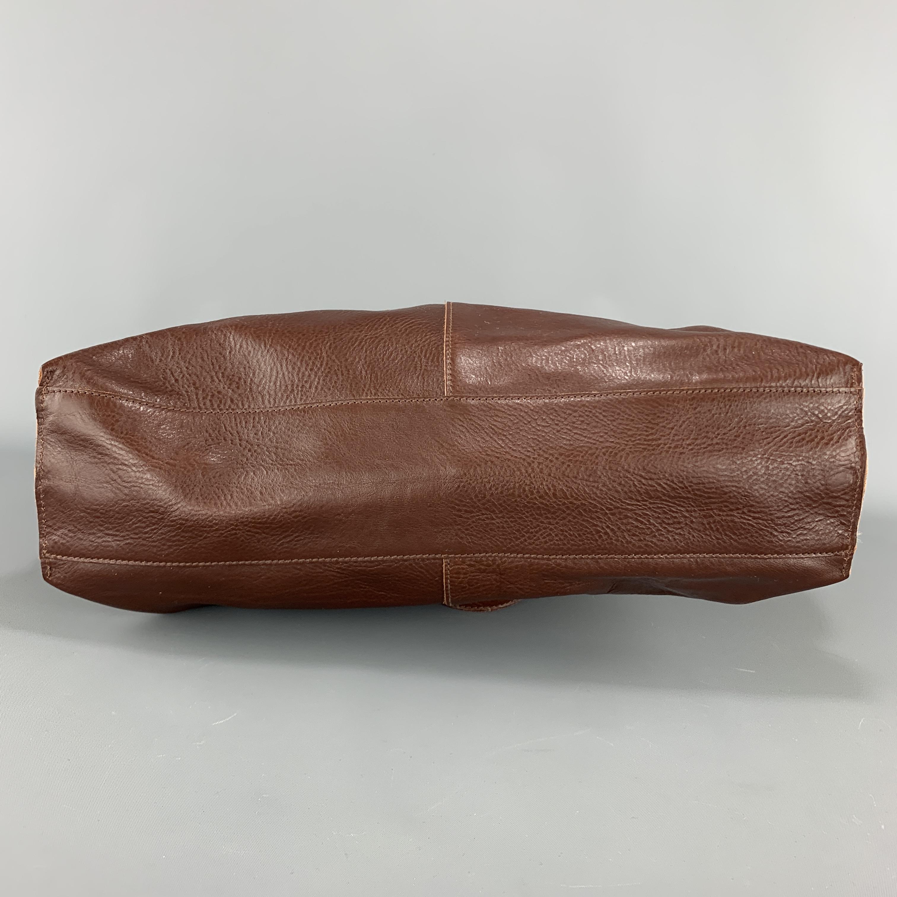 IL BISONTE Brown Leather TALAMONE Tote Handbag In New Condition In San Francisco, CA