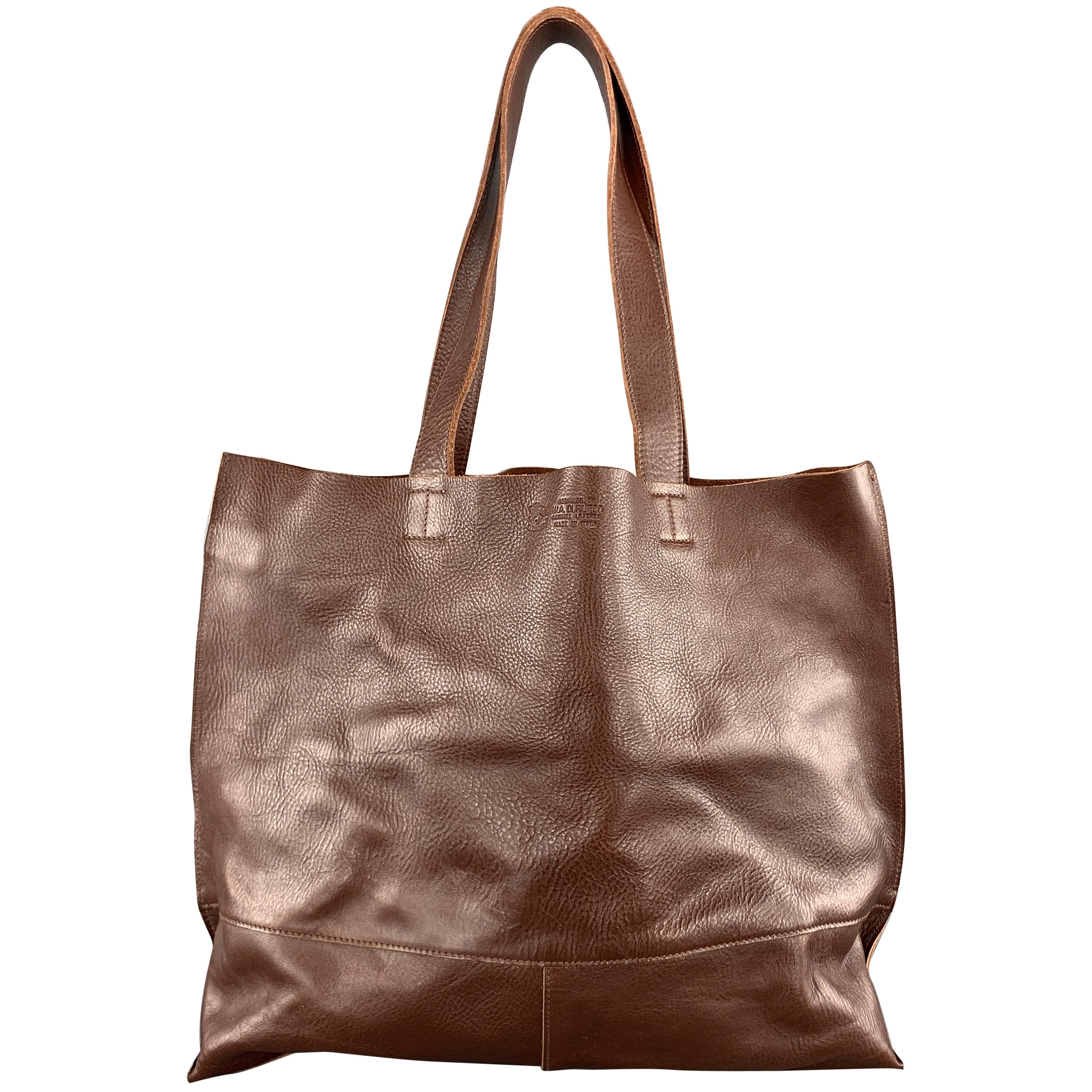 IL BISONTE Brown Leather TALAMONE Tote Handbag