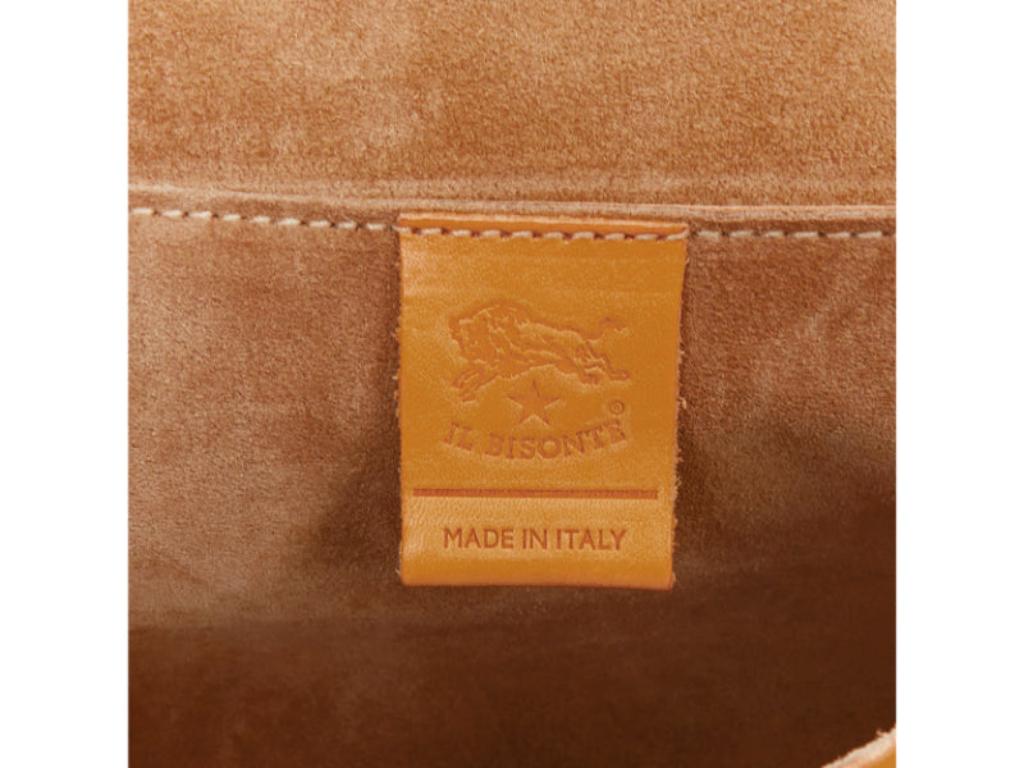 IL BISONTE Salina tan natural leather gold rings crossbody satchel bag en venta 6