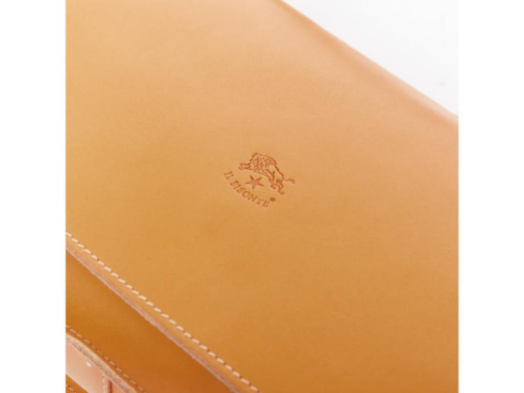 IL BISONTE Salina tan natural leather gold rings crossbody satchel bag en venta 4