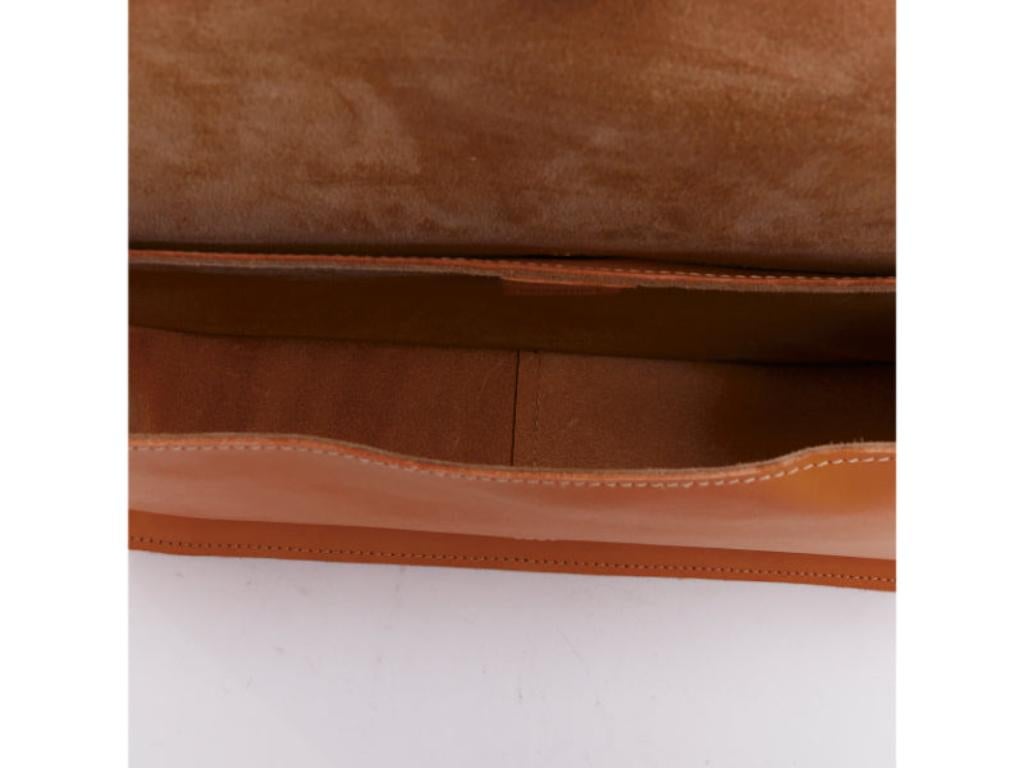 IL BISONTE Salina tan natural leather gold rings crossbody satchel bag en venta 5