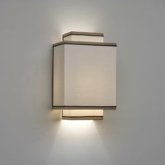 IL BORDO Pattern Walllight Sconce Double Rectangles Architectural  100% Linen